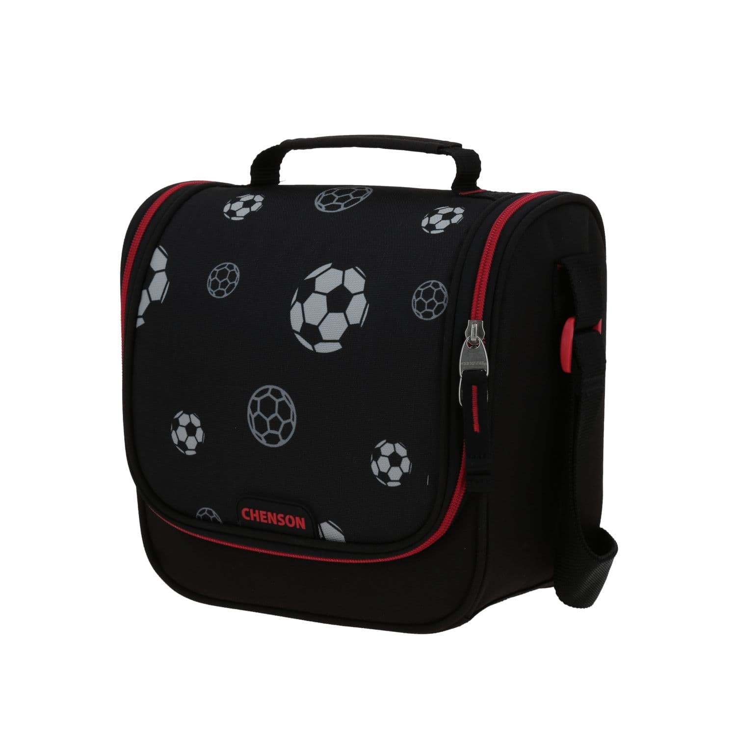 Lonchera escolar térmica Chenson Original negra con diseño funcional 2