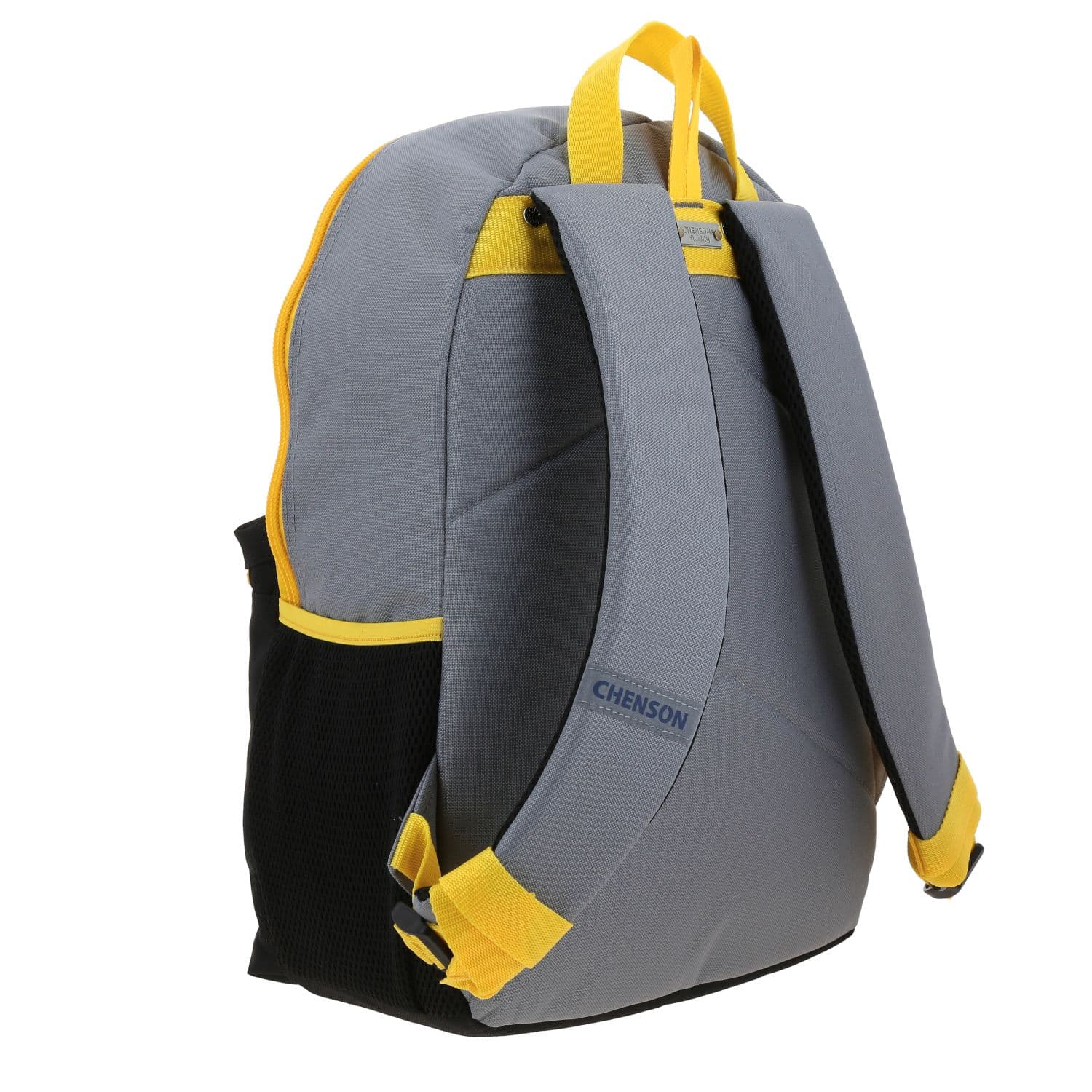 Mochila escolar Chenson Original gris con amplio compartimento y diseño moderno 4