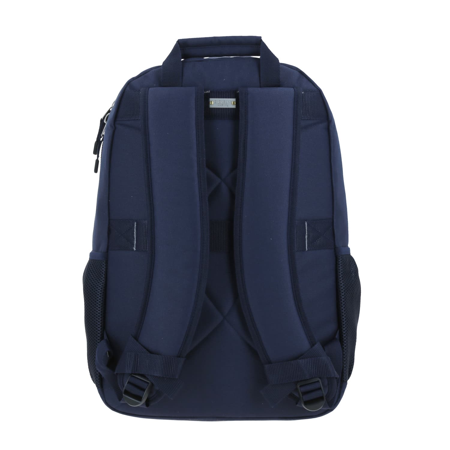 Mochila profesional Chenson Pro azul con organizador interno y soporte para maleta 4