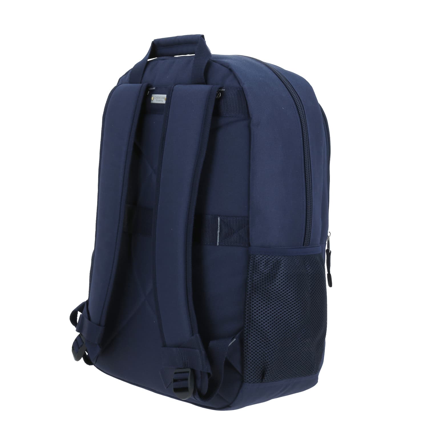 Mochila profesional Chenson Pro azul con organizador interno y soporte para maleta 5