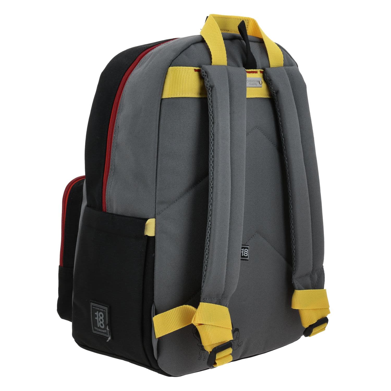 Mochila escolar DP by Chenson gris con doble bolsillo y gran diseño 3