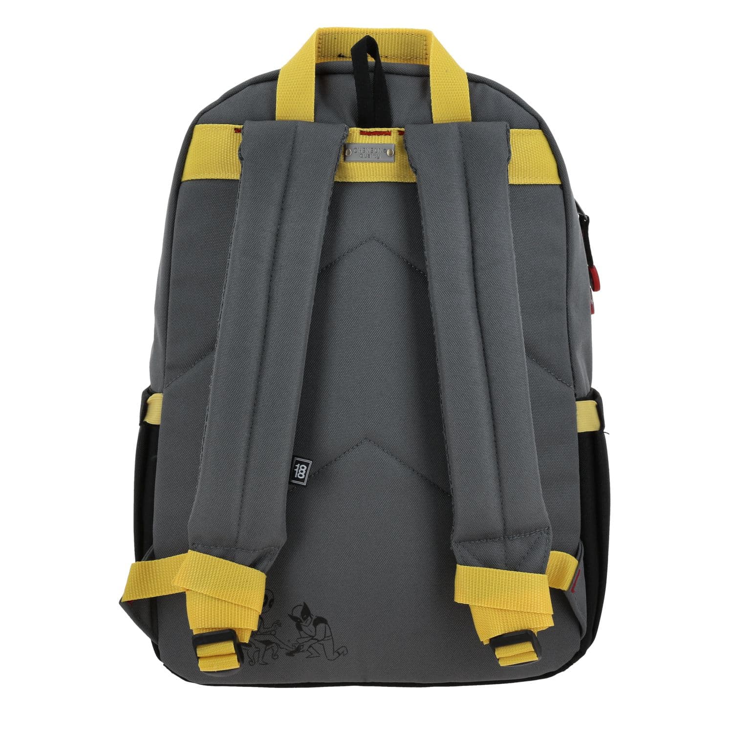 Mochila escolar DP by Chenson gris con doble bolsillo y gran diseño 4