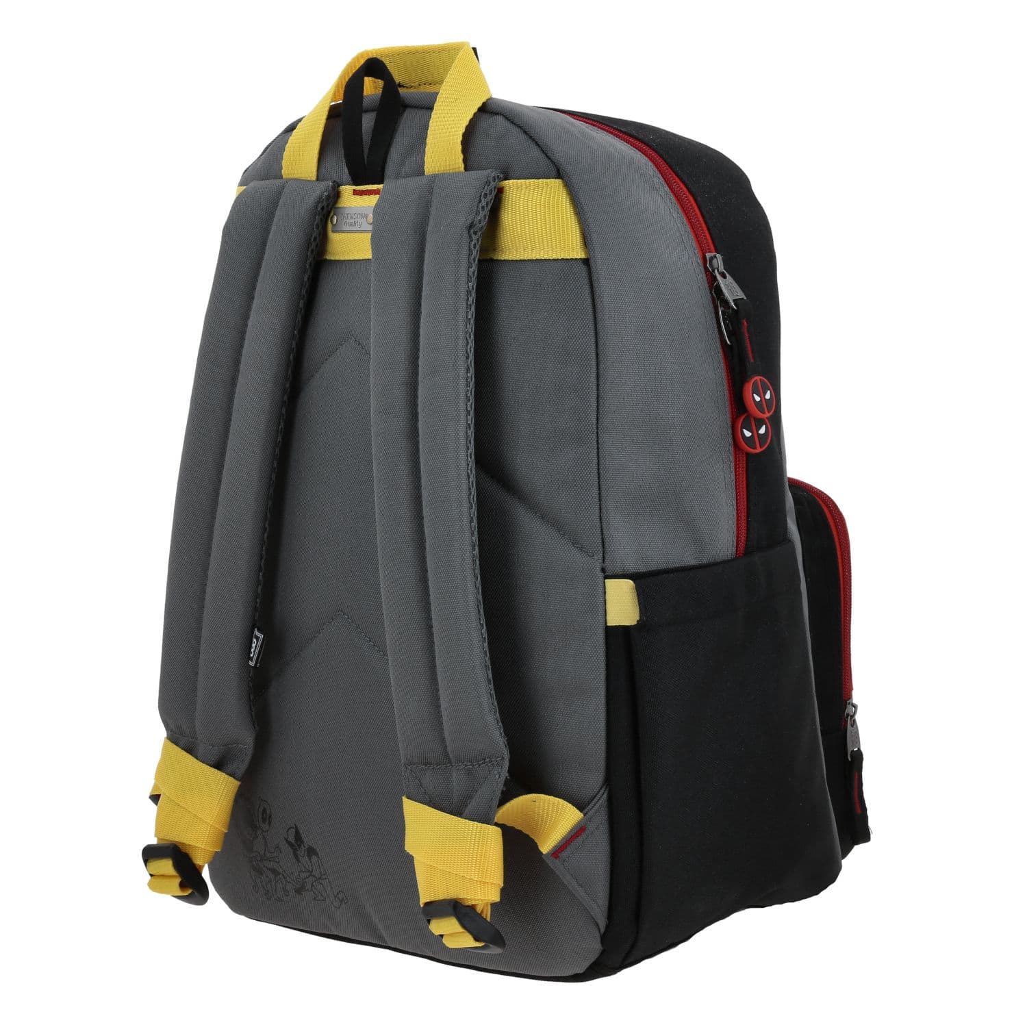 Mochila escolar DP by Chenson gris con doble bolsillo y gran diseño 5