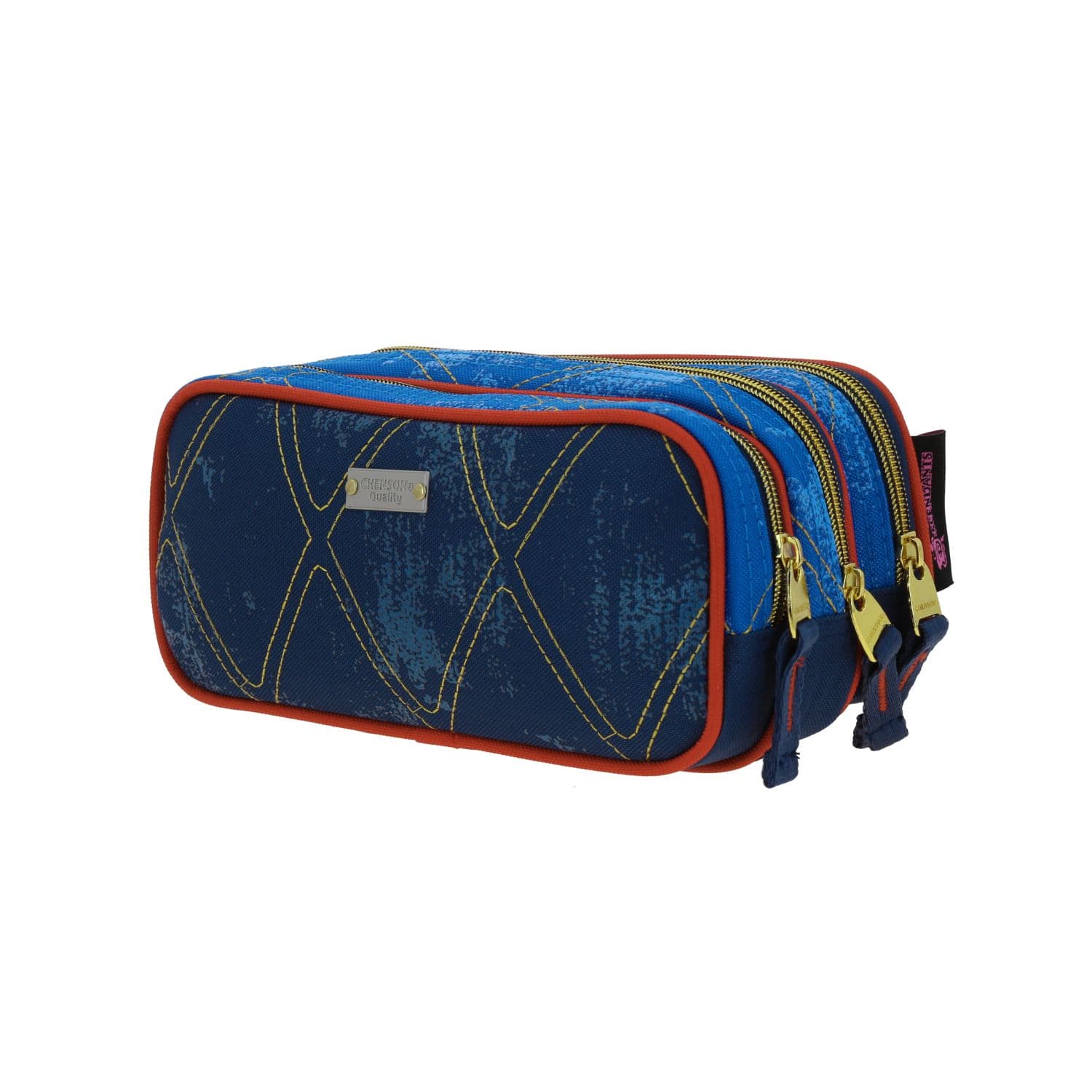 Lapicera escolar para niña Descendientes by Chenson Azul con triple compartimento 5