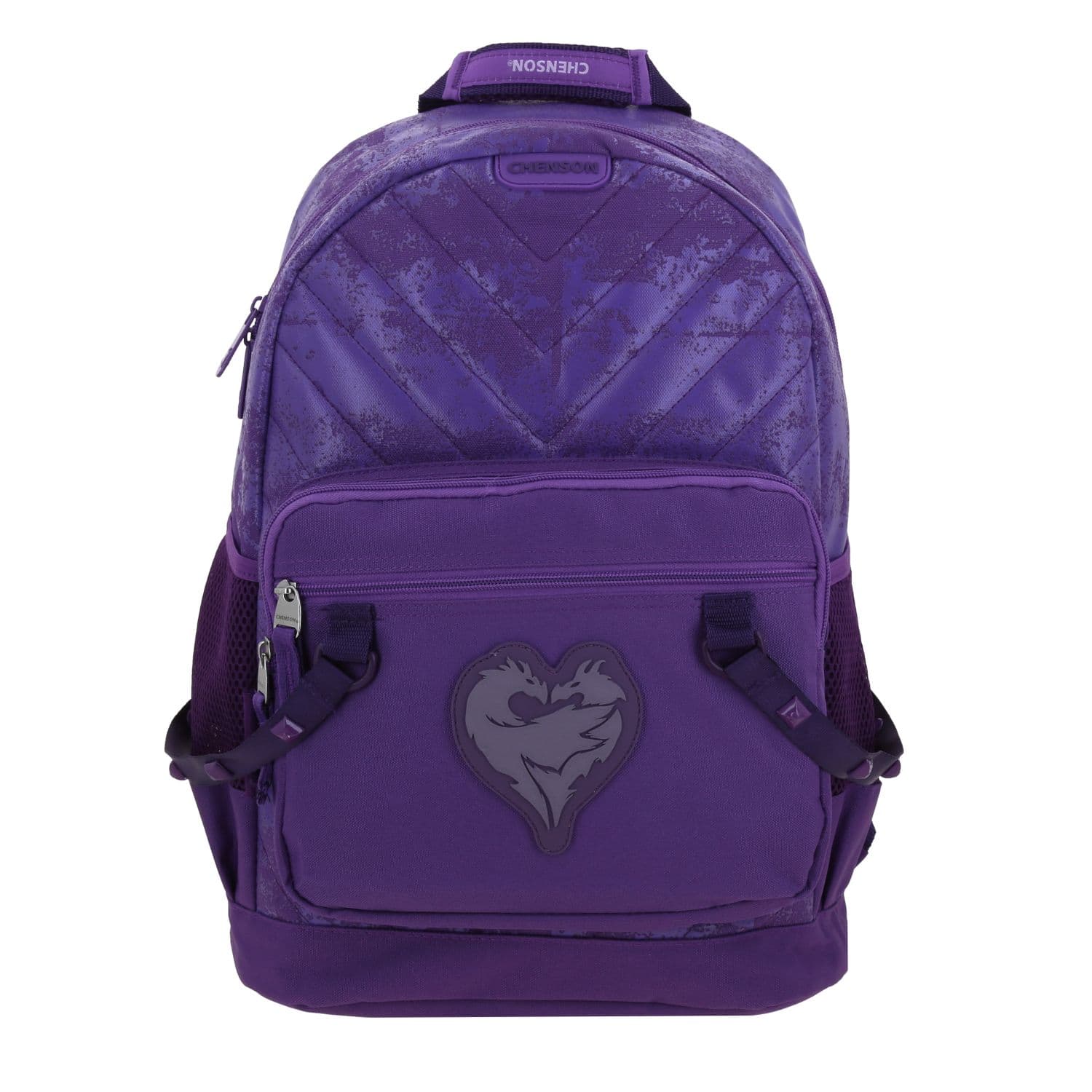 Mochila escolar para niña Descendientes by Chenson color uva divertida y segura