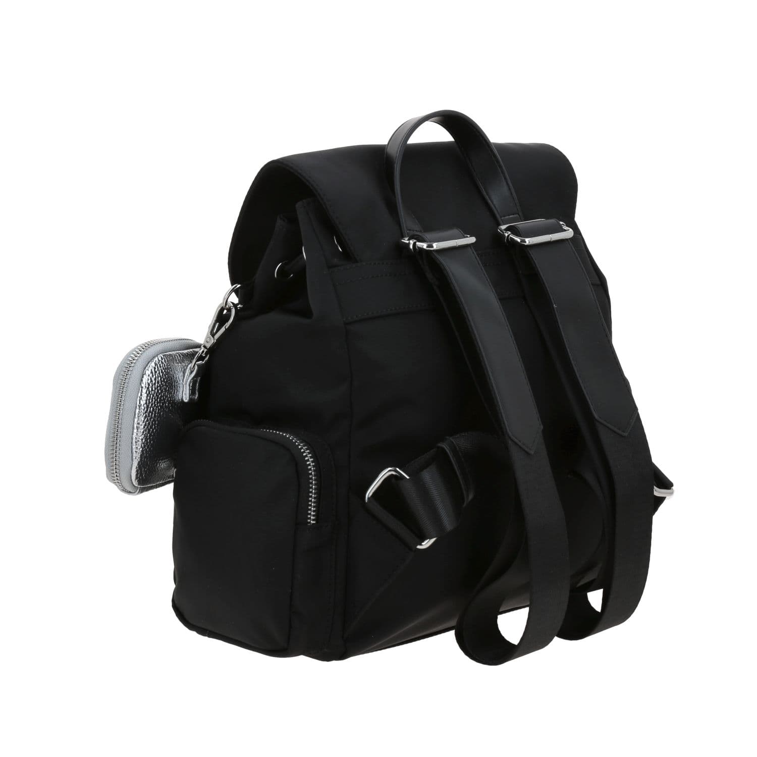 Mochila casual Gorétt by Chenson negra para dama con bolsillos funcionales 3