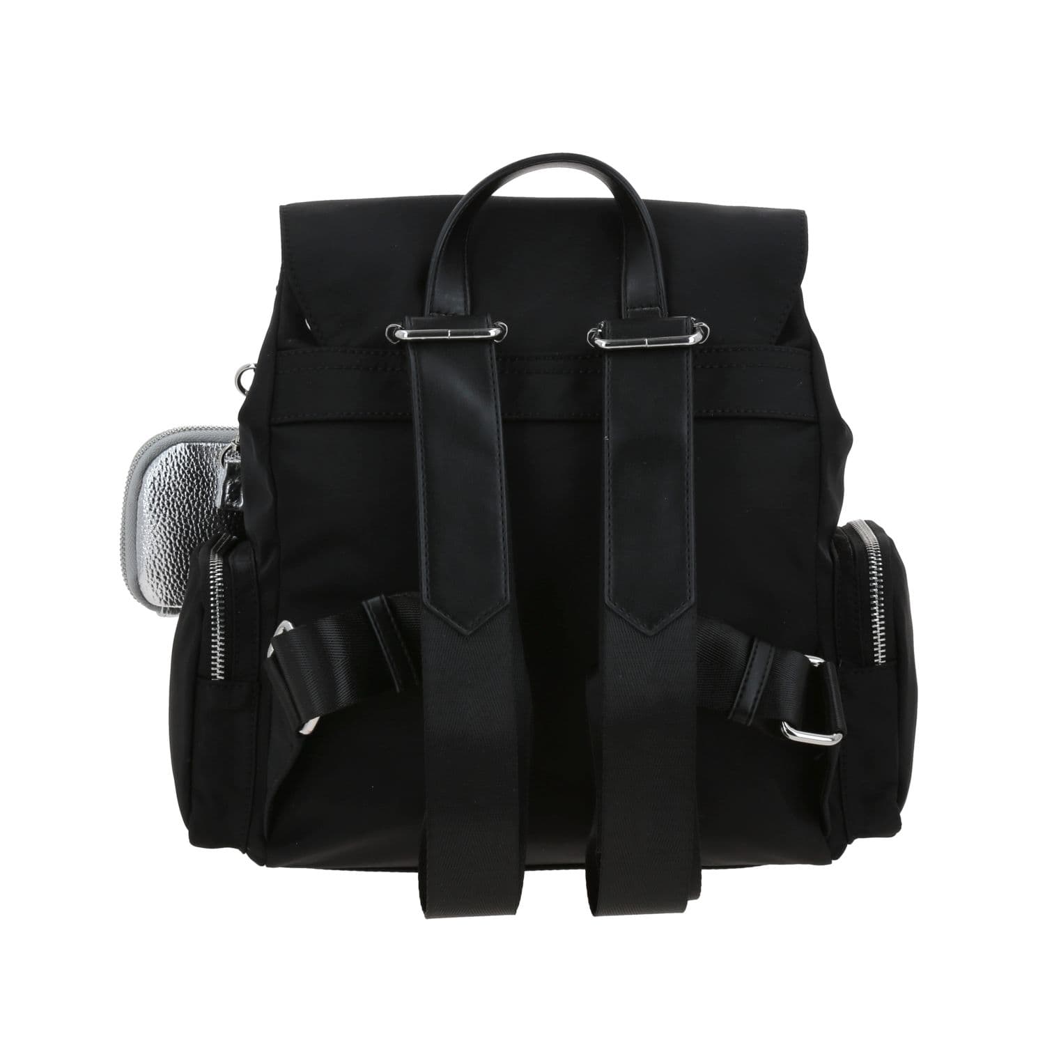 Mochila casual Gorétt by Chenson negra para dama con bolsillos funcionales 4