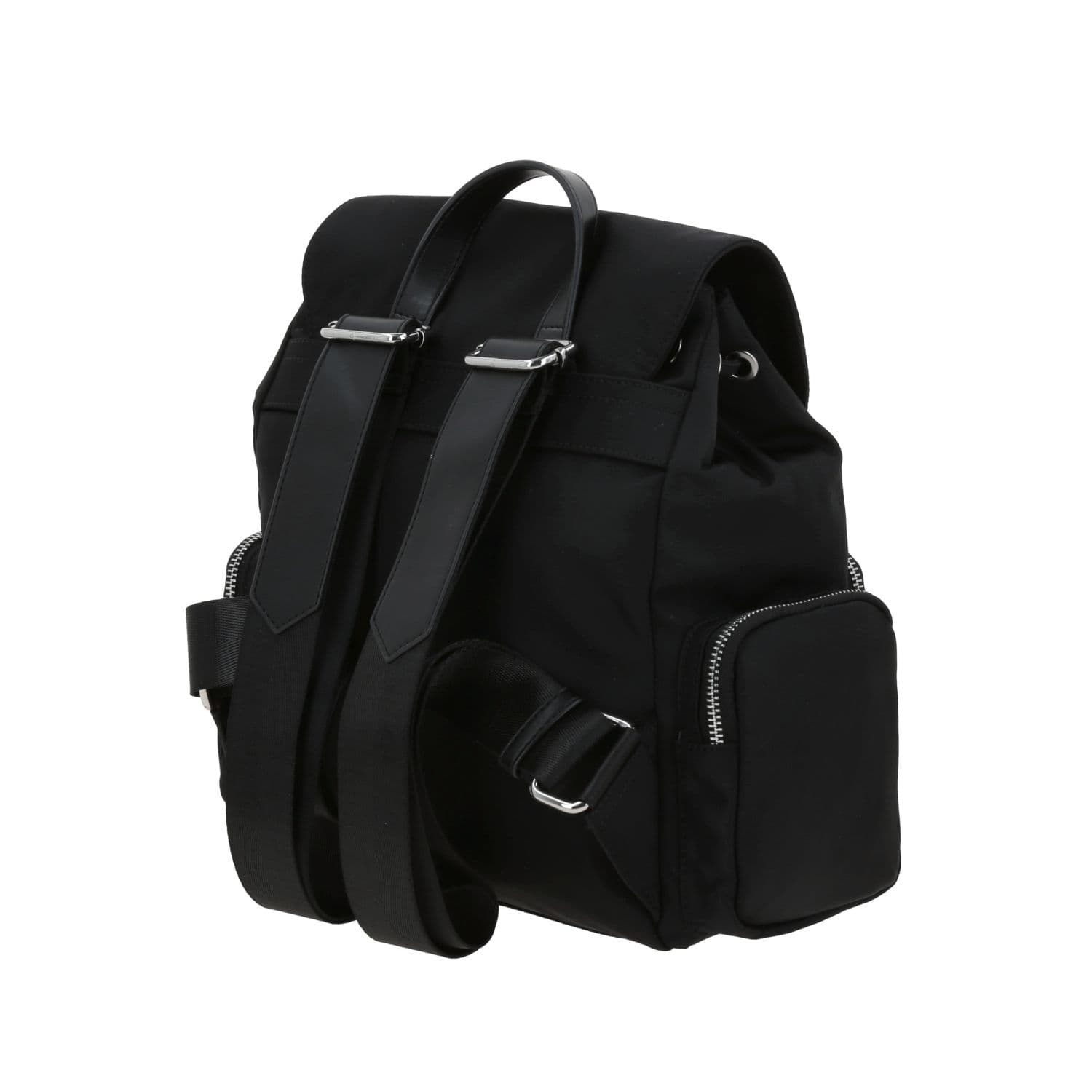 Mochila casual Gorétt by Chenson negra para dama con bolsillos funcionales 5