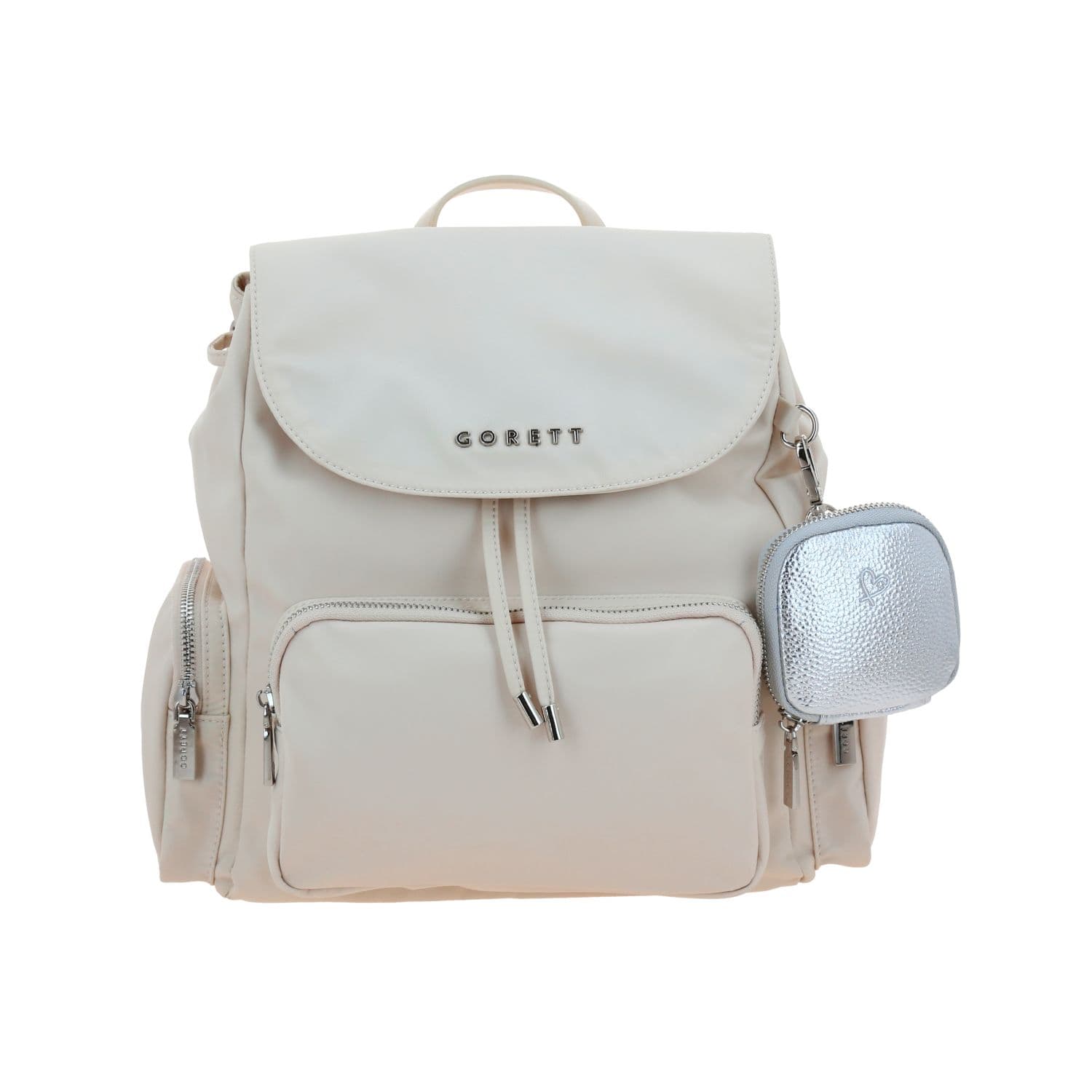 Mochila casual para dama Gorétt by Chenson beige con estilo moderno