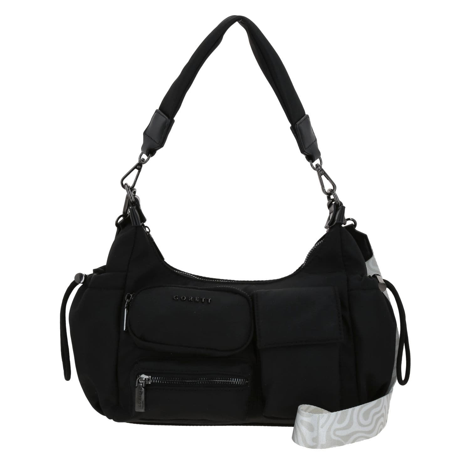Bolsa de Mano para Dama Gorétt by Chenson Negro con Triple Bolsillo Frontal