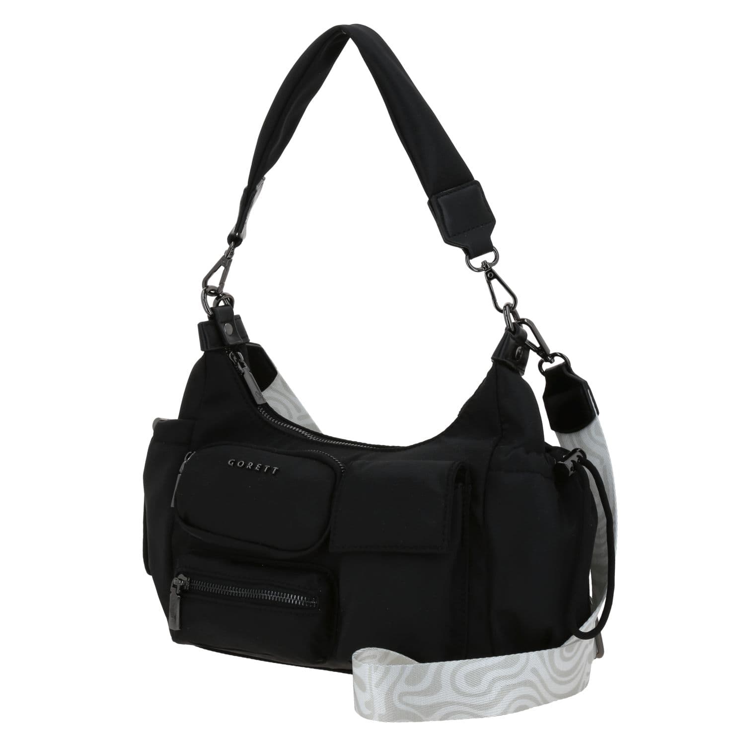 Bolsa de Mano para Dama Gorétt by Chenson Negro con Triple Bolsillo Frontal 2