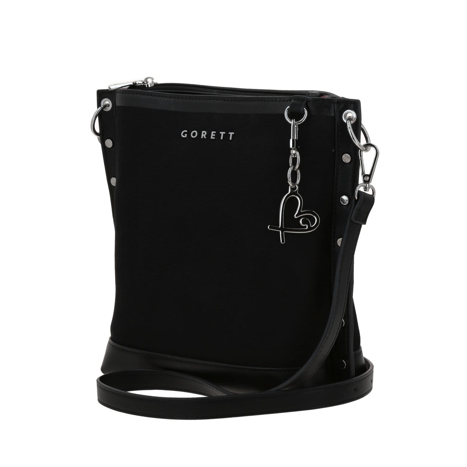 Bolsa de Lado Gorétt by Chenson Negro con Triple Compartimento 2