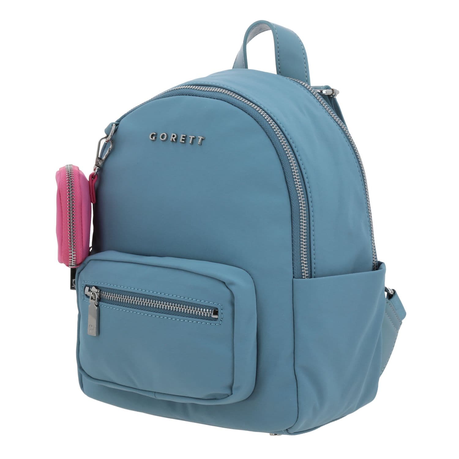 Mochila casual para dama Gorétt by Chenson azul con doble compartimento 2