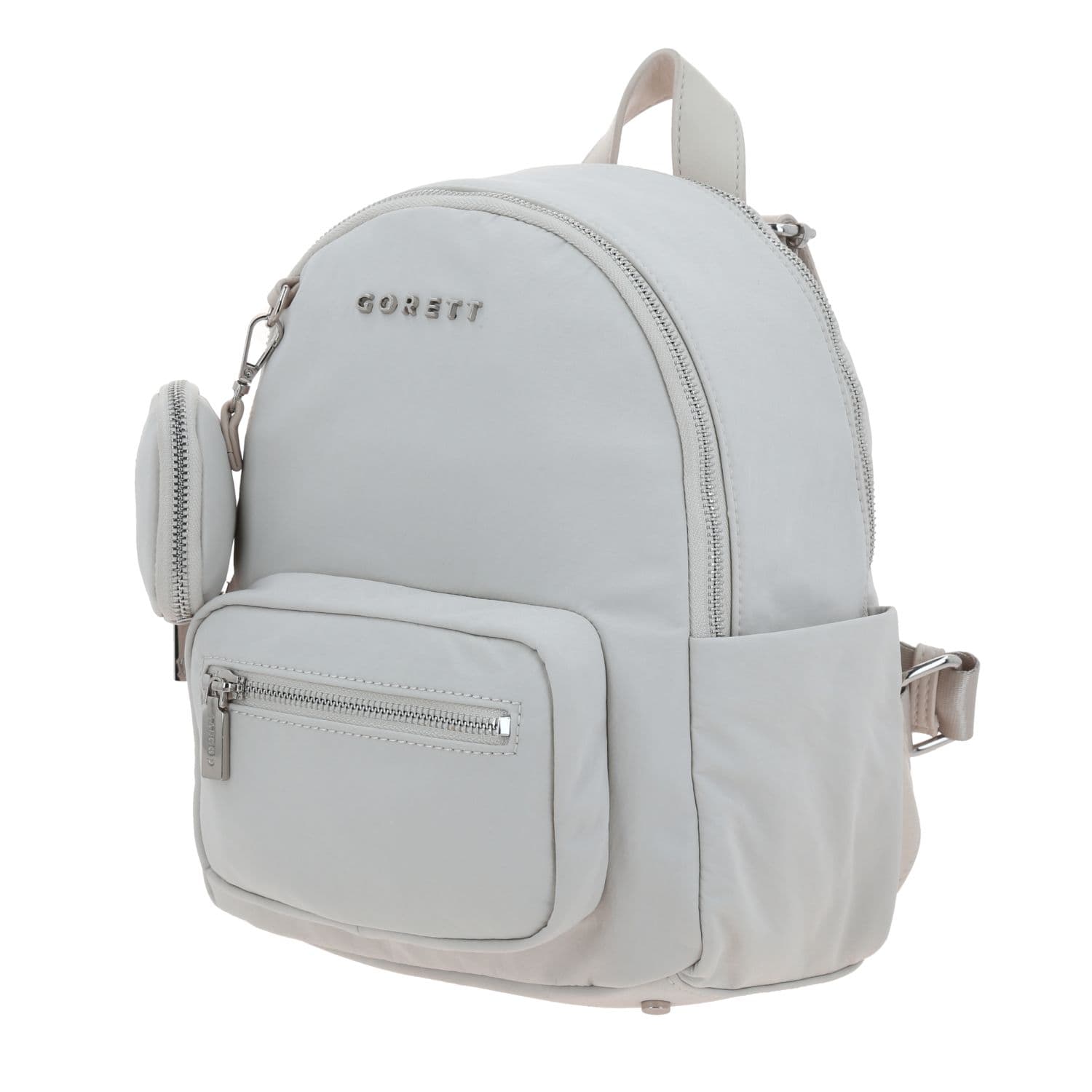 Mochila casual para dama Gorétt by Chenson Beige con doble compartimento 2