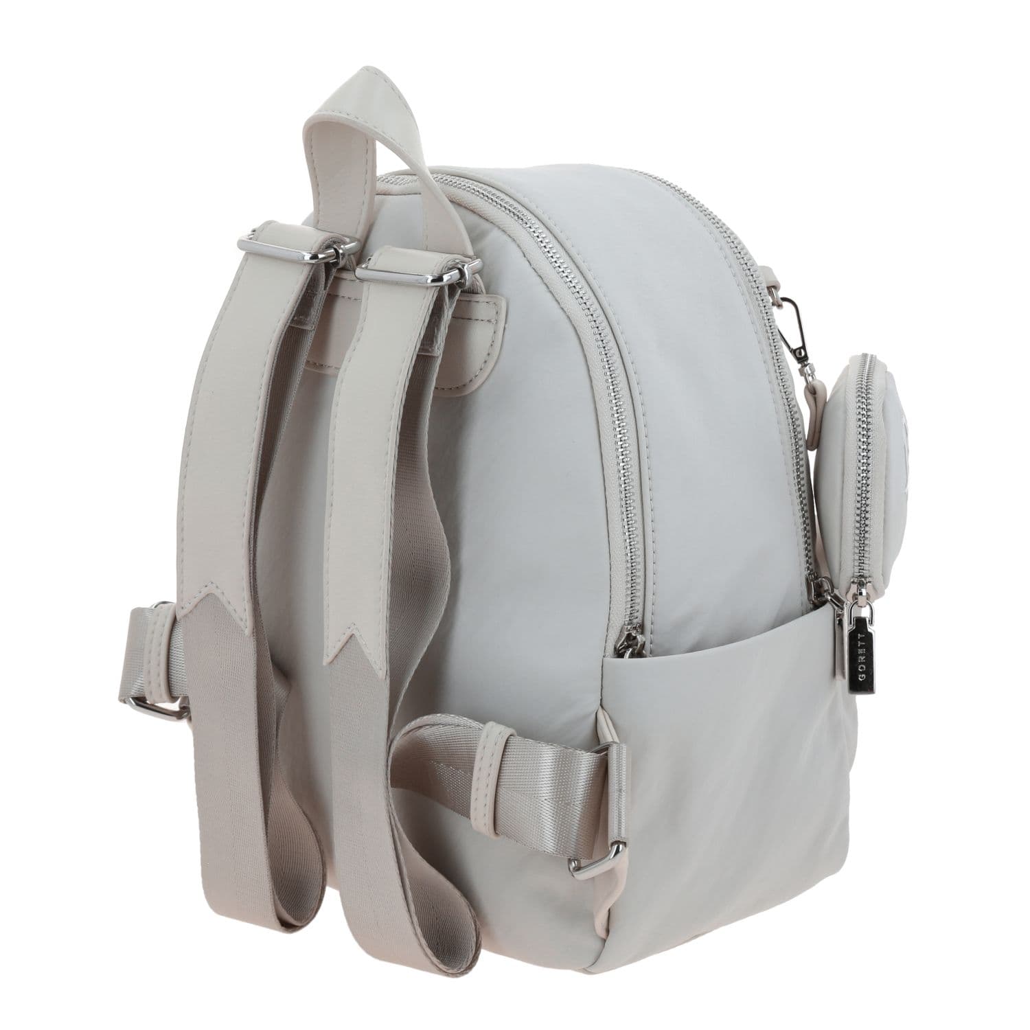 Mochila casual para dama Gorétt by Chenson Beige con doble compartimento 5