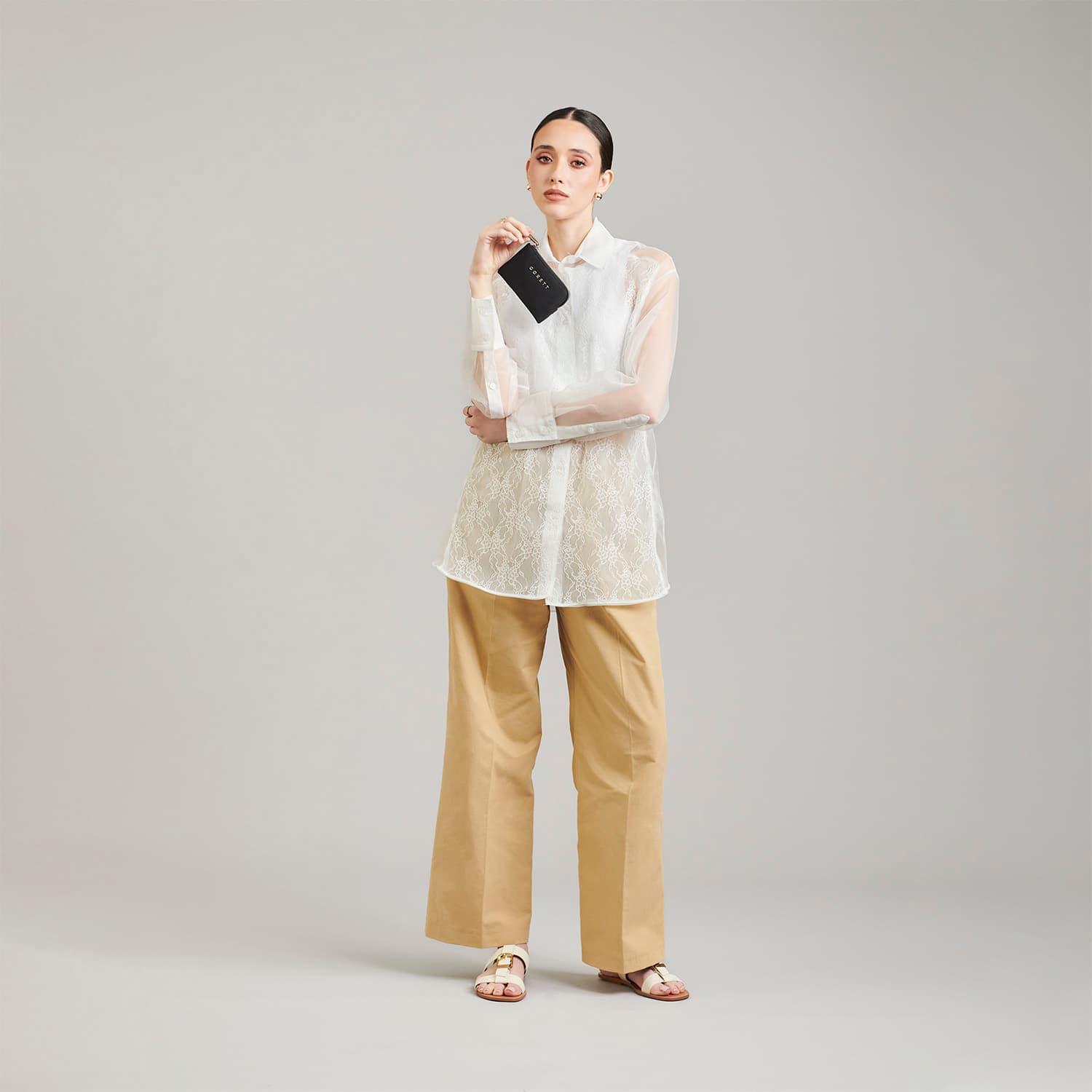 Bolsa de Mano para Dama Gorétt by Chenson Negra con Compartimento Principal - vista 2