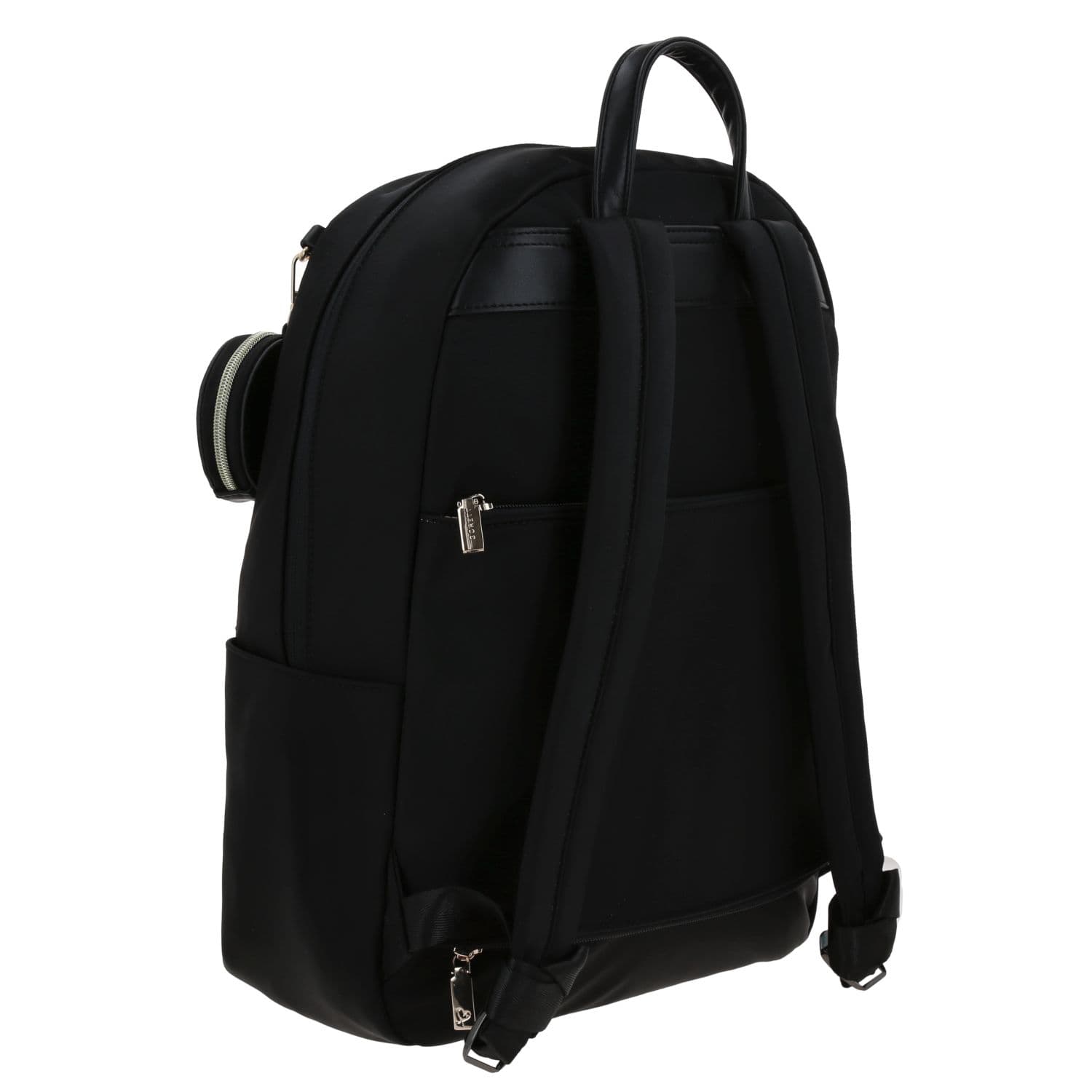 Mochila para dama Gorétt by Chenson negra con doble bolsillo frontal 3