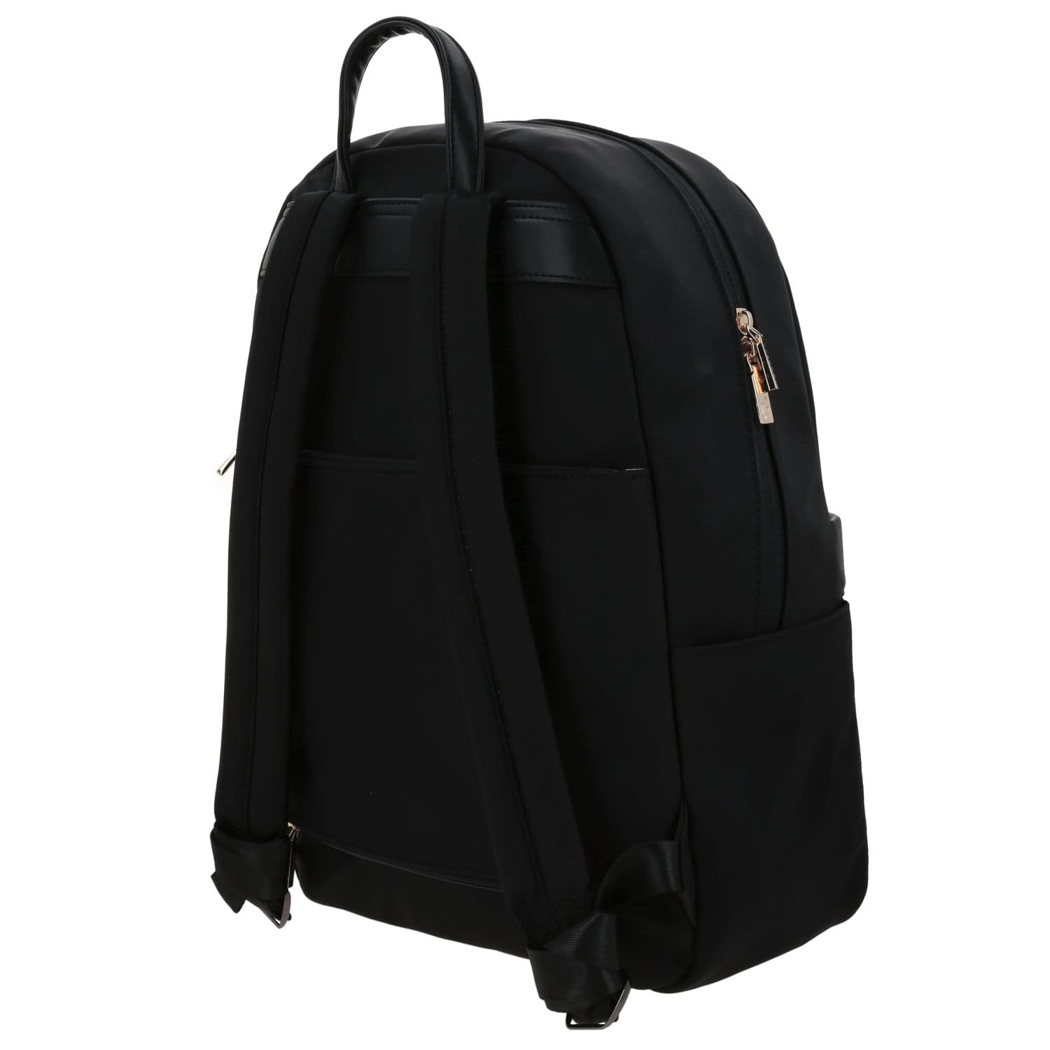 Mochila para dama Gorétt by Chenson negra con doble bolsillo frontal 5