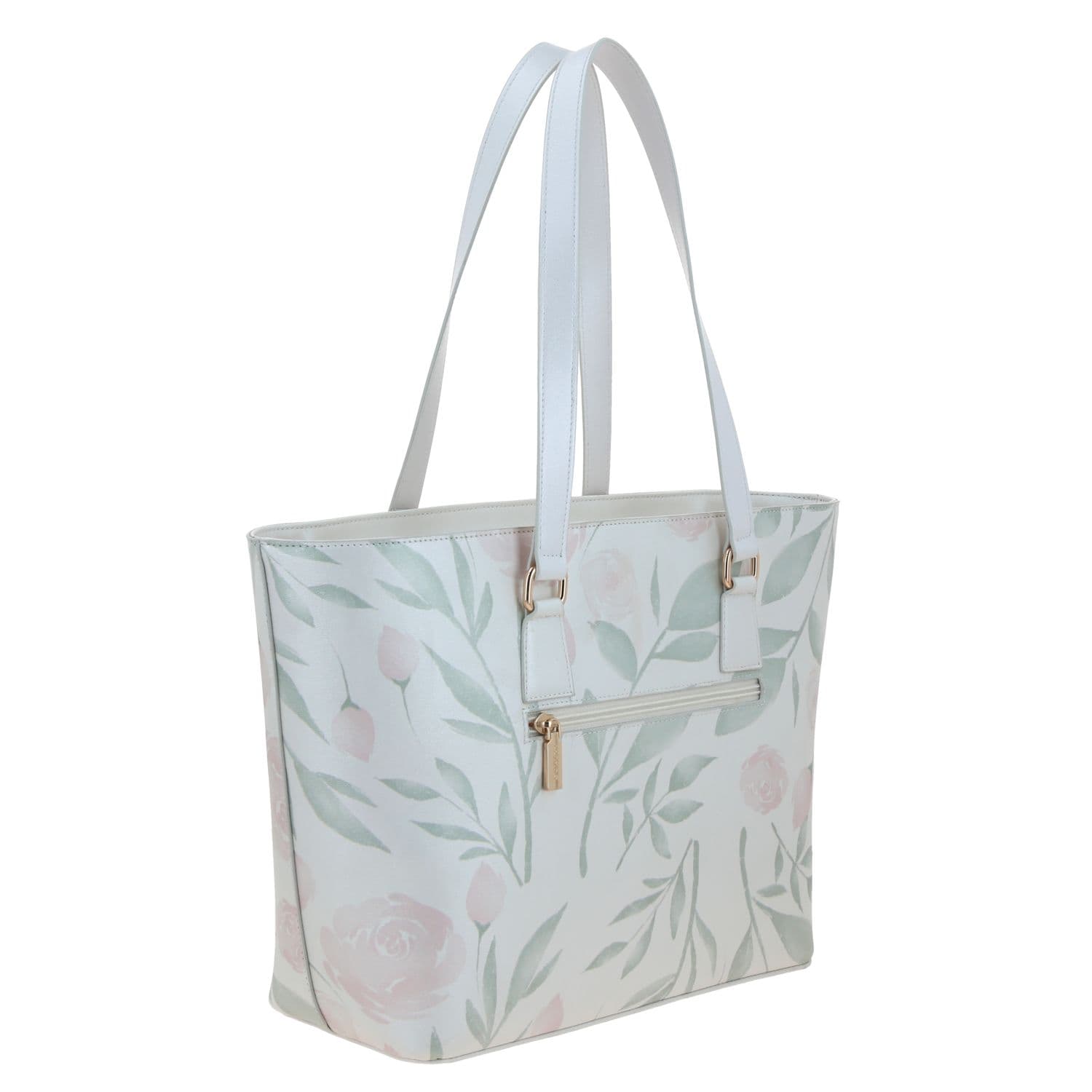 Bolsa grande para dama Gorétt by Chenson color blanco con cierre 3