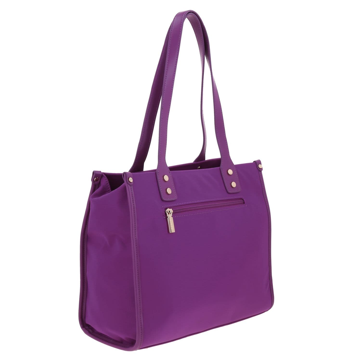 Bolsa grande para dama Gorétt by Chenson color fucsia con múltiples bolsillos 3