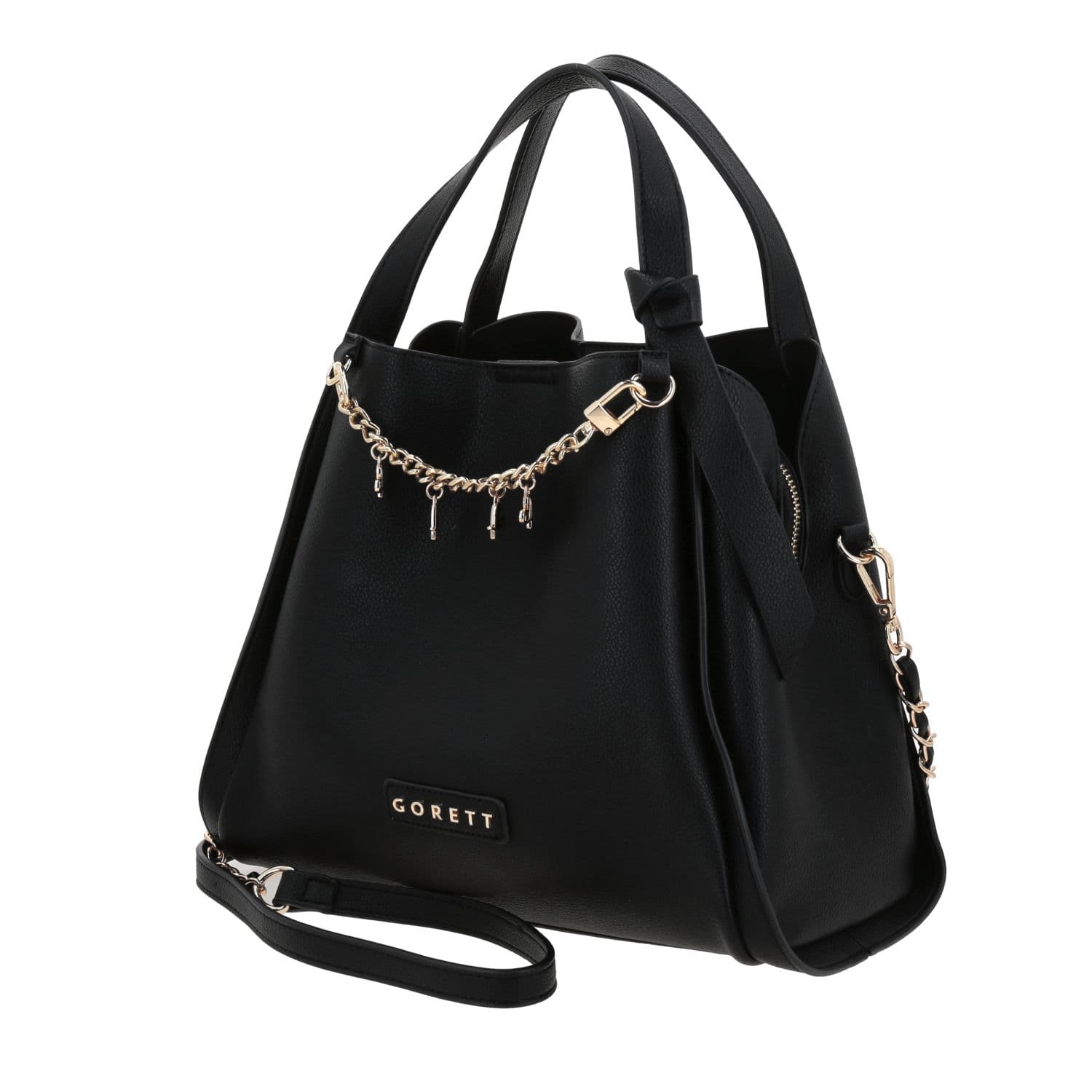 Bolsa de Mano para Dama Gorétt by Chenson Negra con Asa Ajustable 2