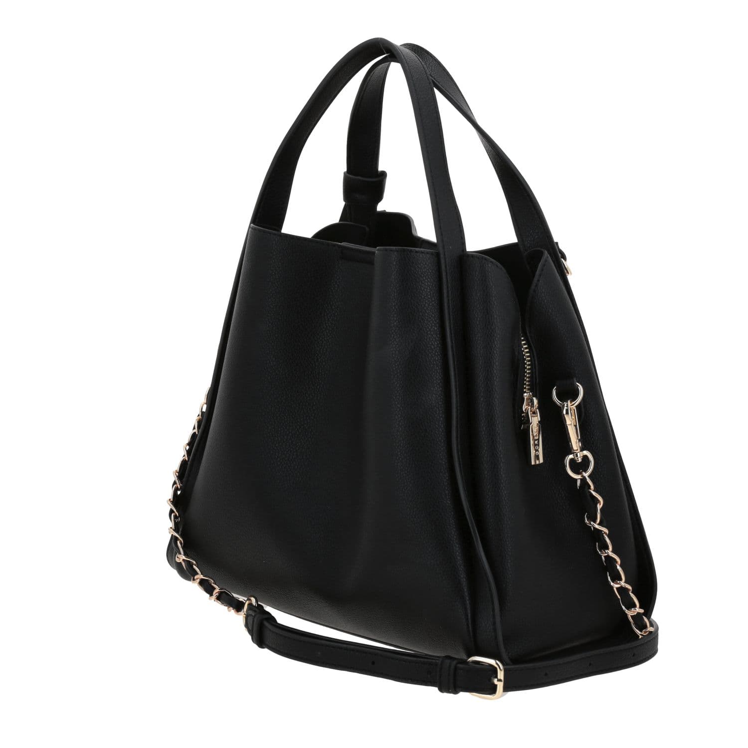 Bolsa de Mano para Dama Gorétt by Chenson Negra con Asa Ajustable 5