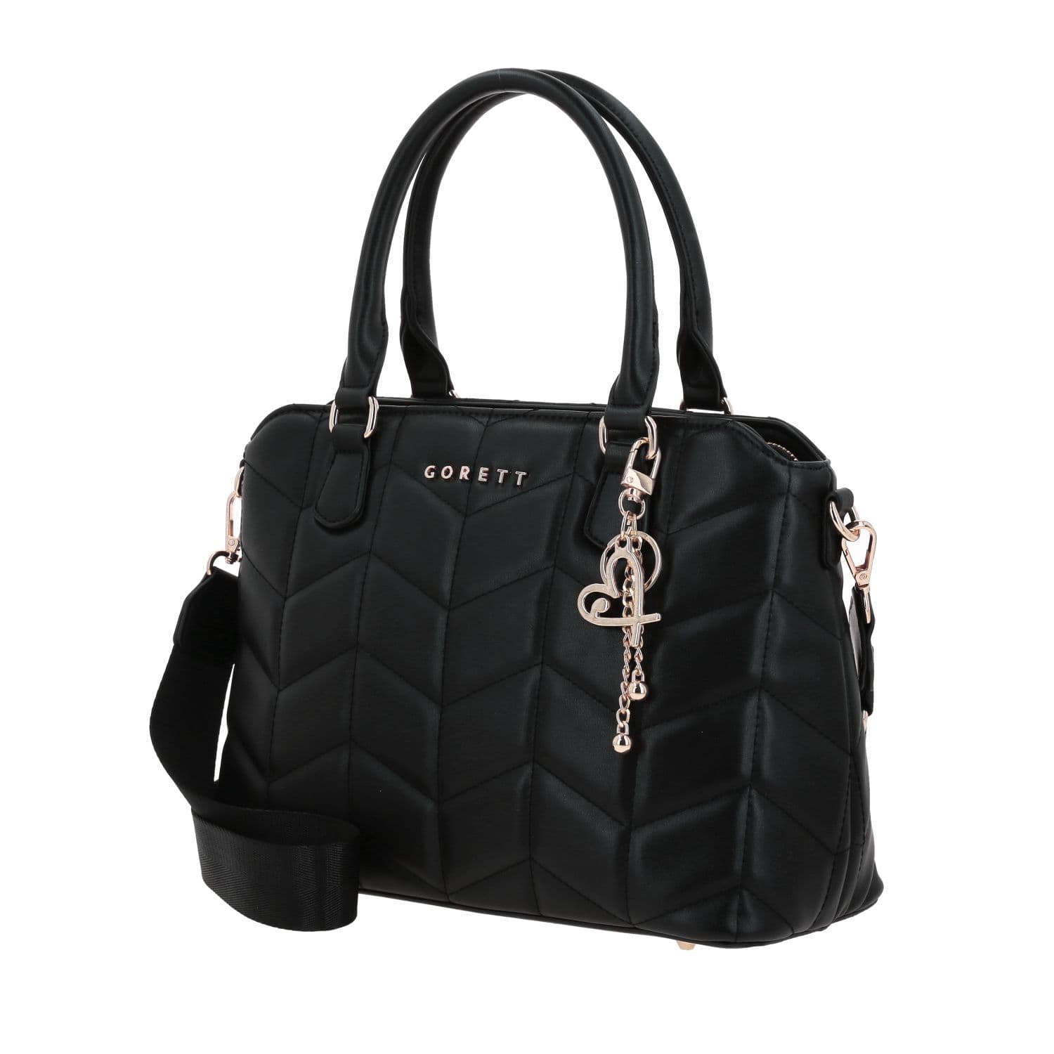 Bolsa de Mano para Dama Gorétt by Chenson Negro con Asas Opcionales 2