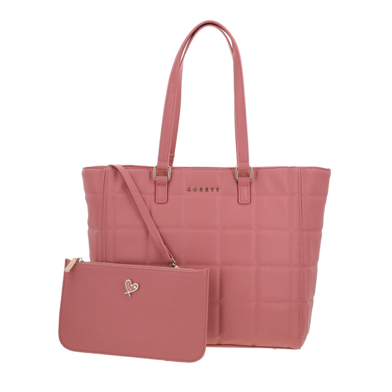 Bolsa grande para dama Gorétt by Chenson rosa con compartimentos prácticos