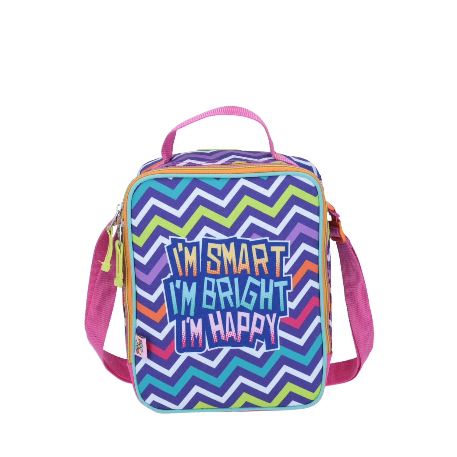Lonchera escolar para niña Happy Girl by Chenson color rosa divertida