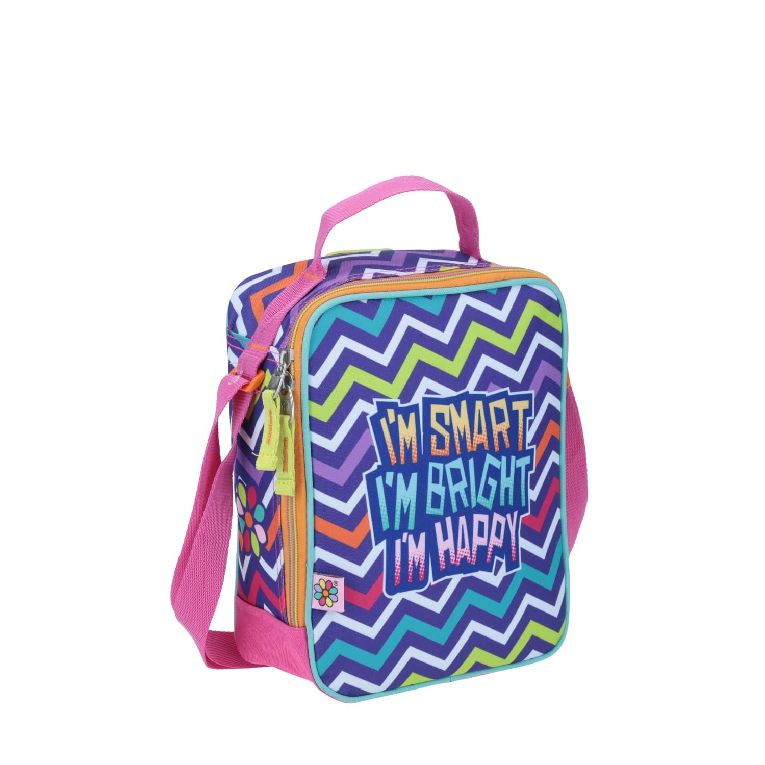 Lonchera escolar para niña Happy Girl by Chenson color rosa divertida 4