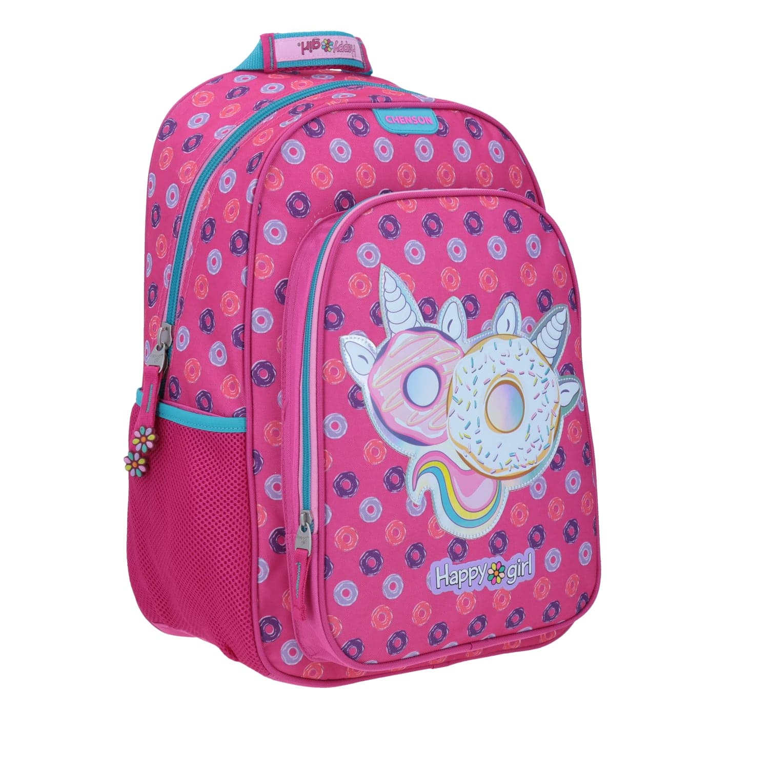 Mochila escolar para niña Happy Girl by Chenson rosa con amplio compartimento 4