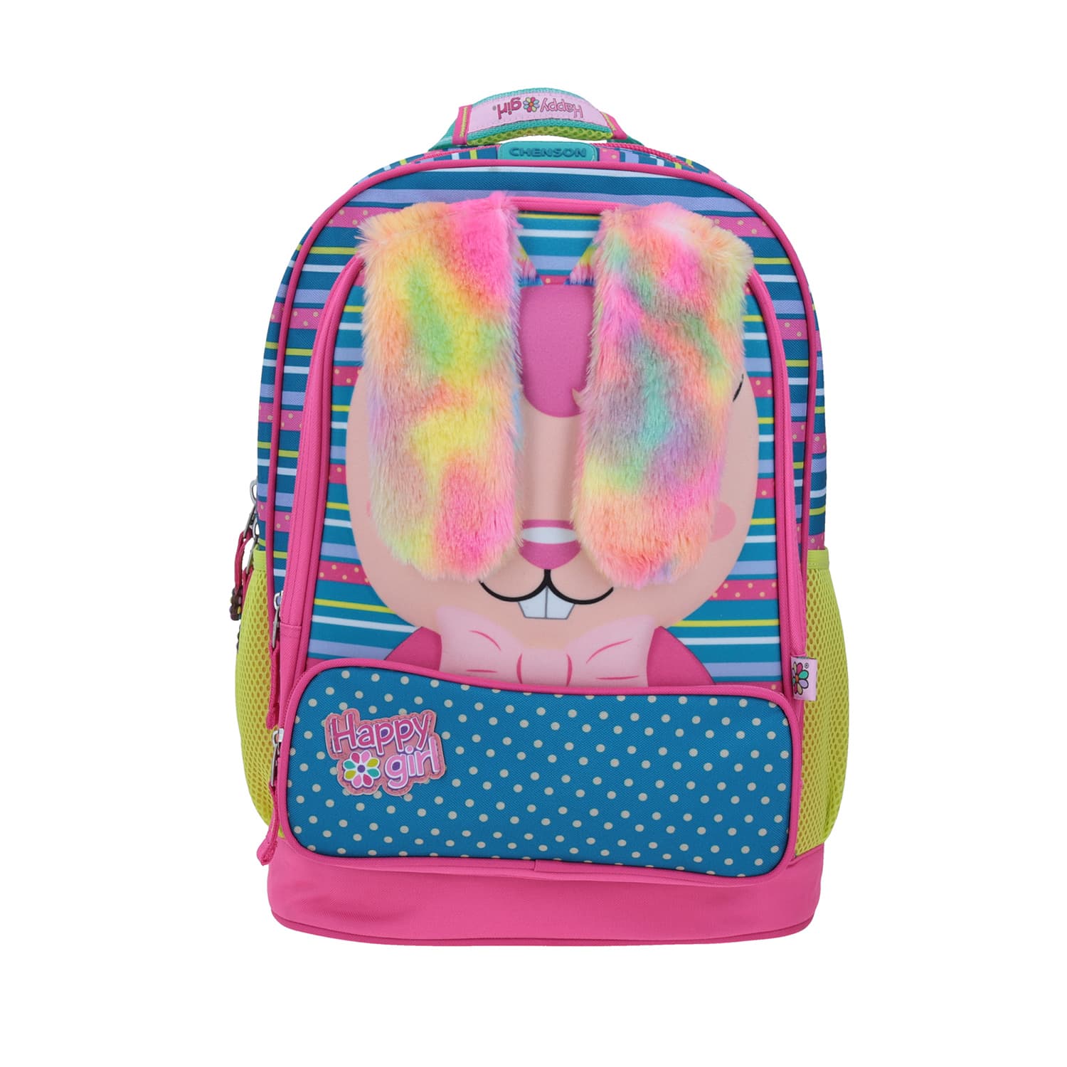 Mochila escolar para niña Happy Girl by Chenson azul con porta tablet