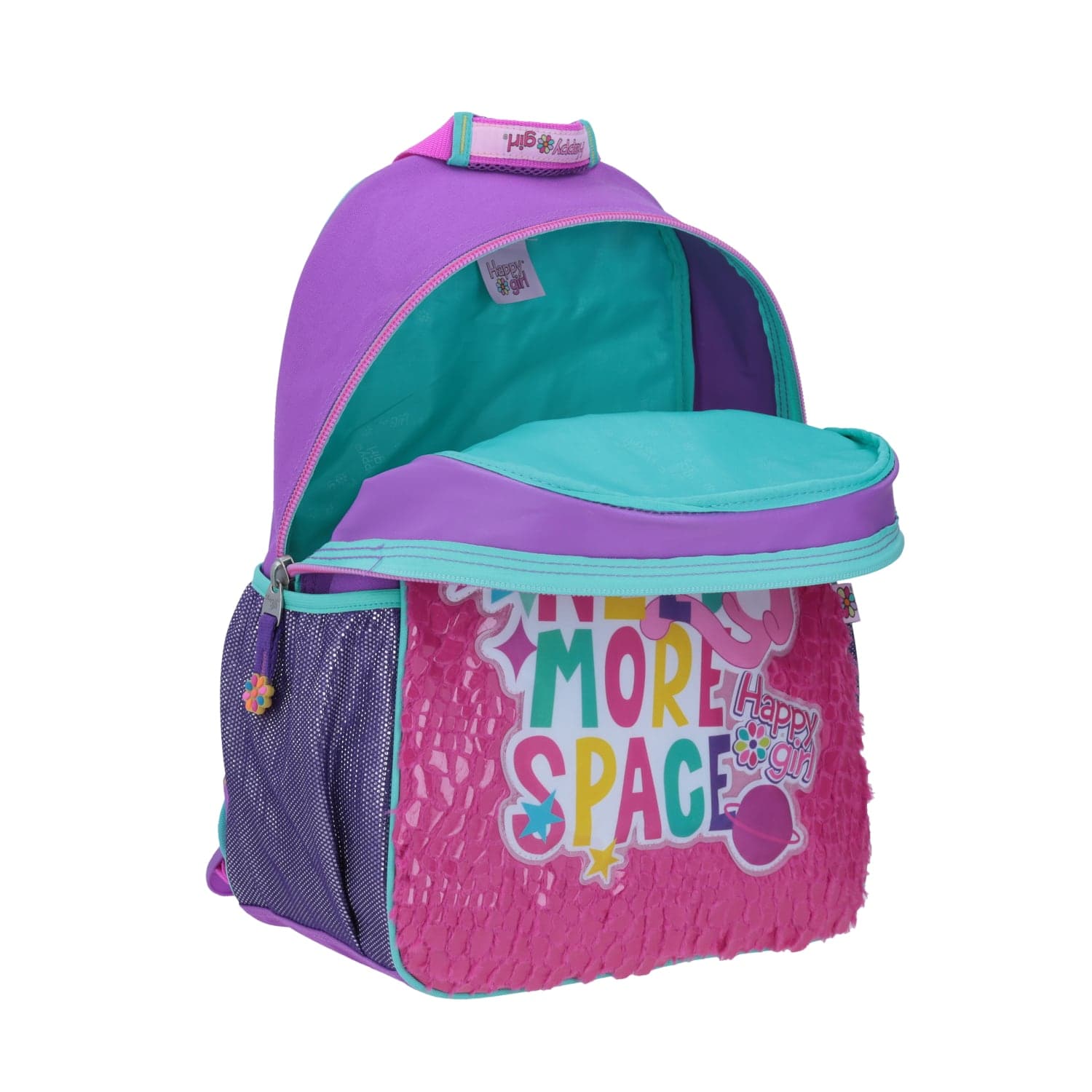 Mochila escolar para niña Happy Girl by Chenson rosa con amplio compartimento - vista 2