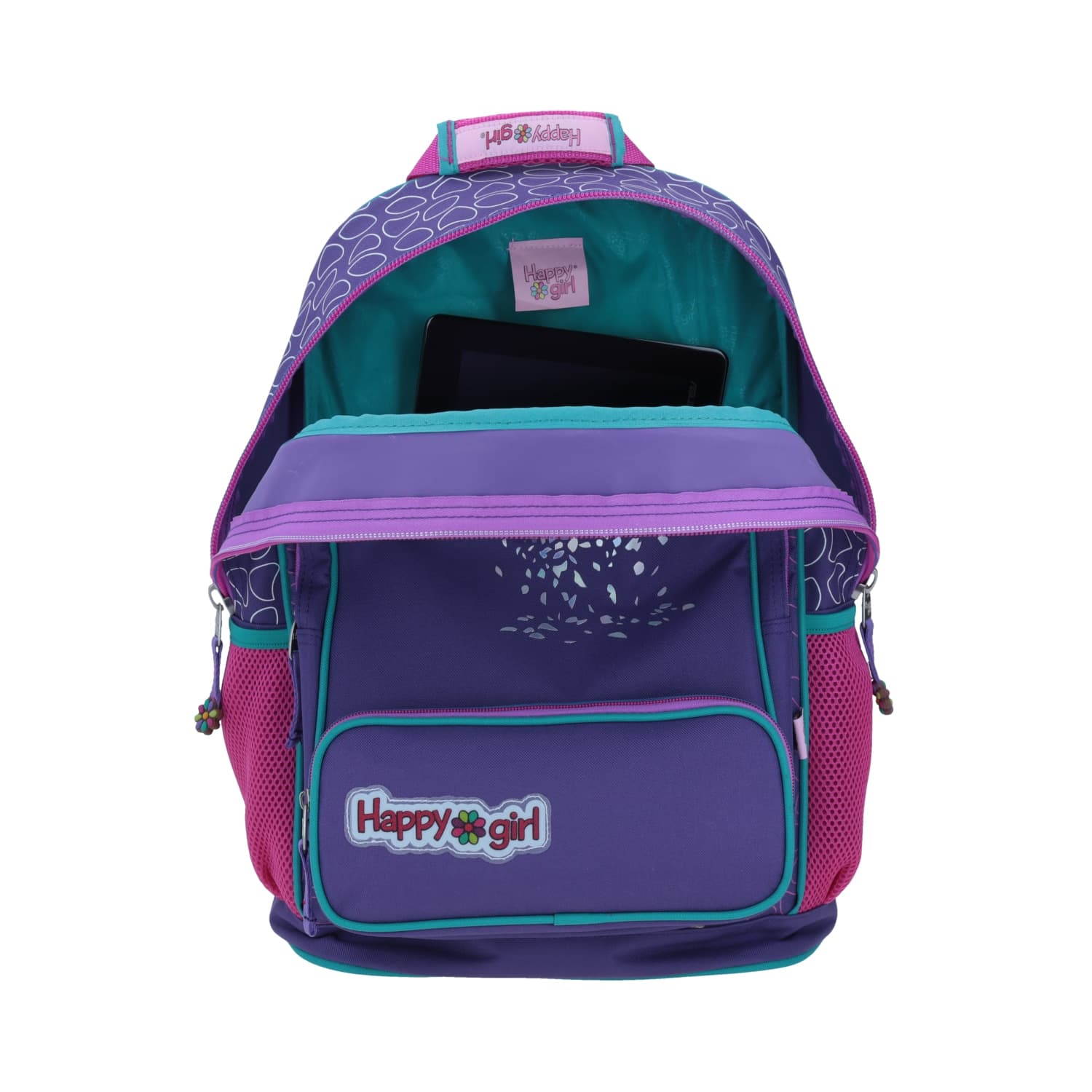 Mochila escolar para niña Happy Girl by Chenson en color azul divertida - vista 2