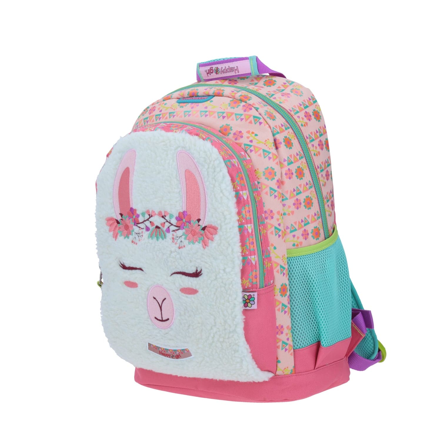 Mochila escolar para niña Happy Girl by Chenson rosa con porta tablet 2