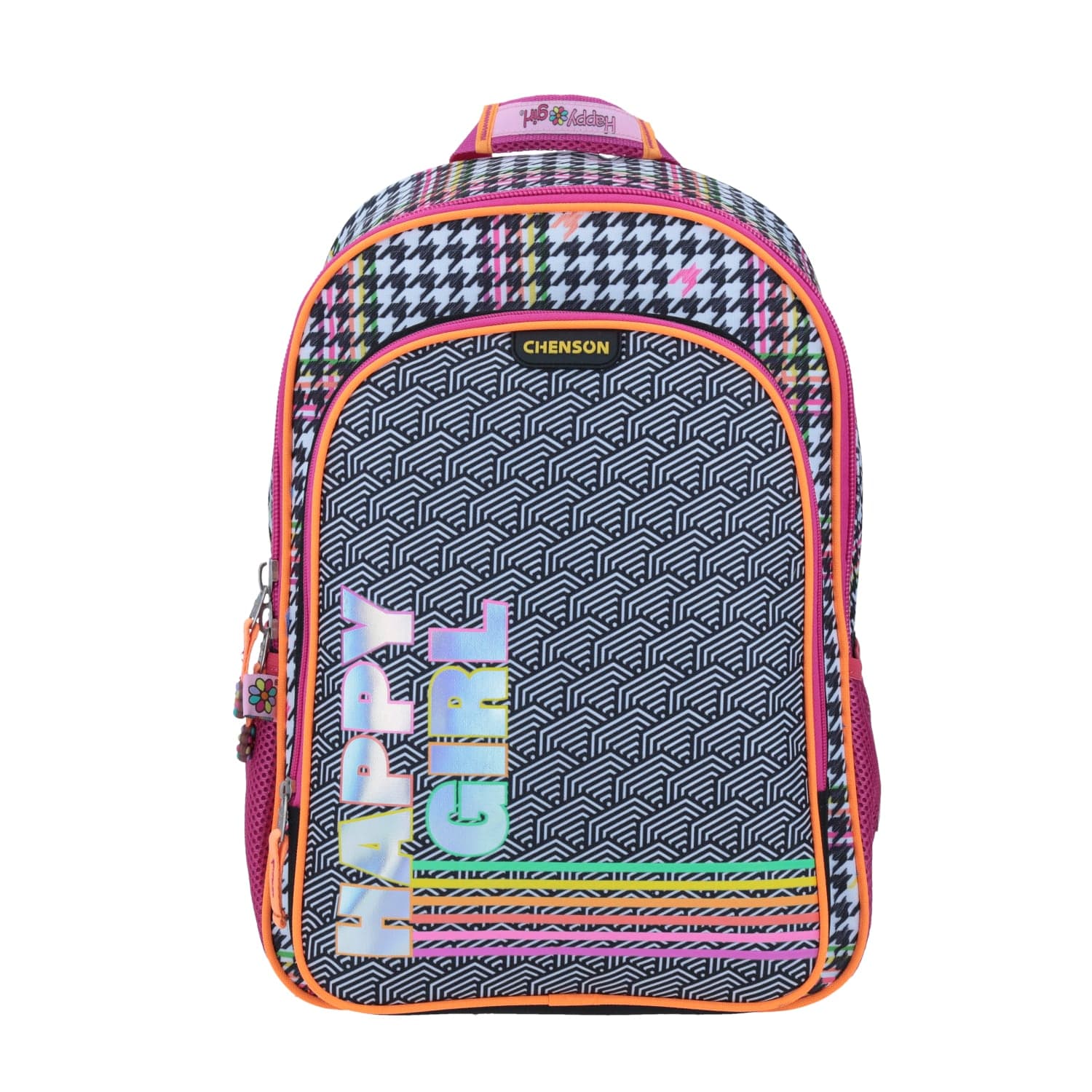 Mochila escolar para niña Happy Girl by Chenson negra con amplia durabilidad