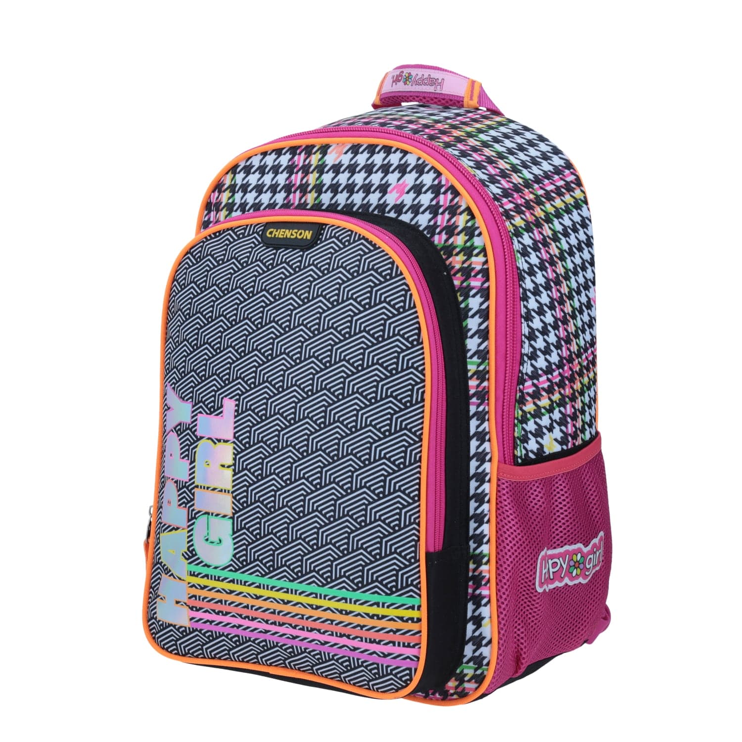 Mochila escolar para niña Happy Girl by Chenson negra con amplia durabilidad 2