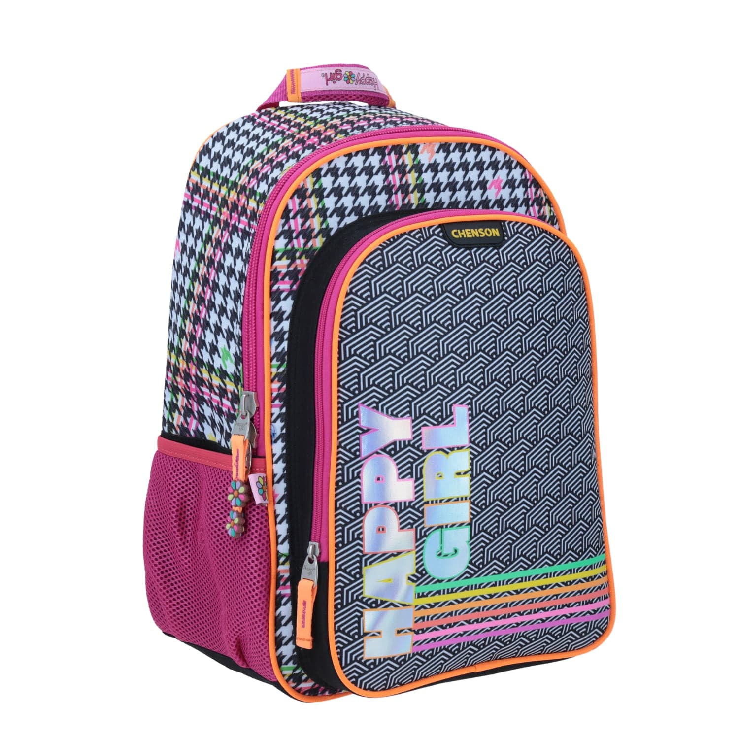 Mochila escolar para niña Happy Girl by Chenson negra con amplia durabilidad 4