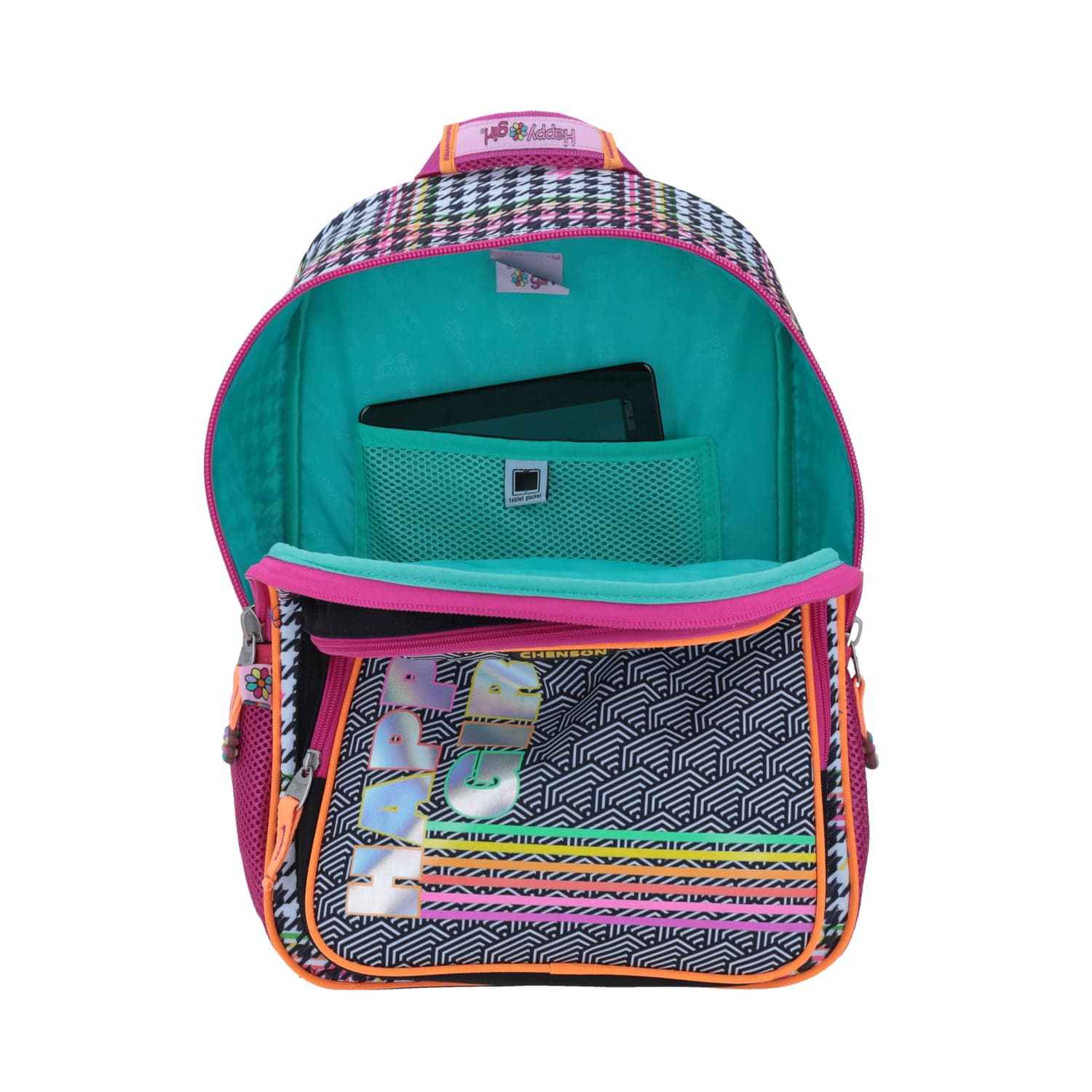 Mochila escolar para niña Happy Girl by Chenson negra con amplia durabilidad - vista 2