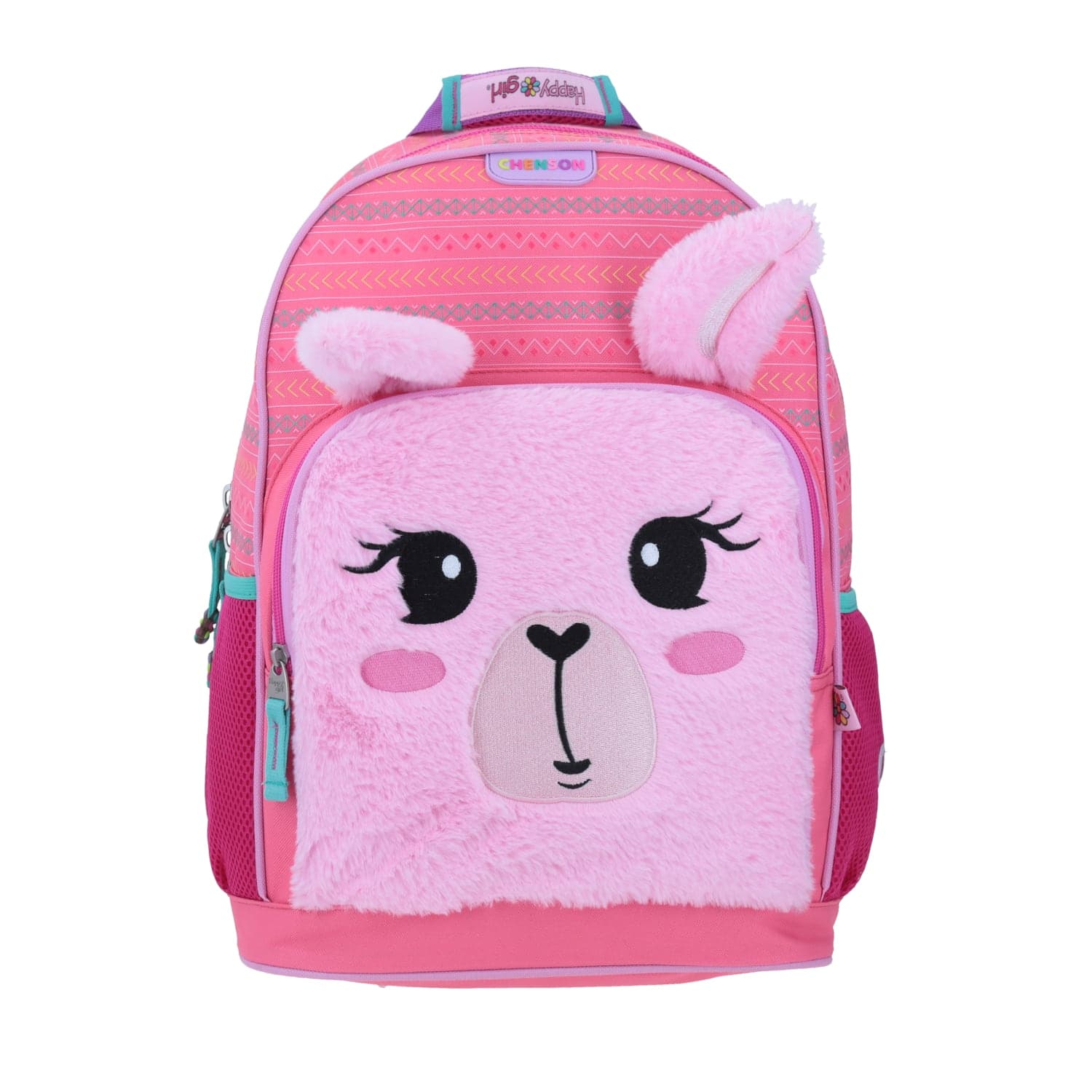 Mochila escolar para niña Happy Girl by Chenson color rosa con porta tablet