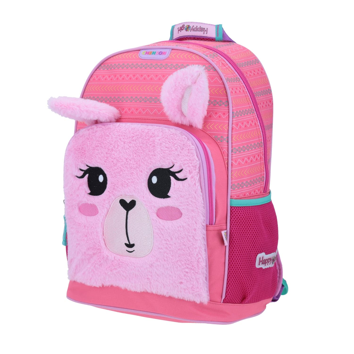 Mochila escolar para niña Happy Girl by Chenson color rosa con porta tablet 2
