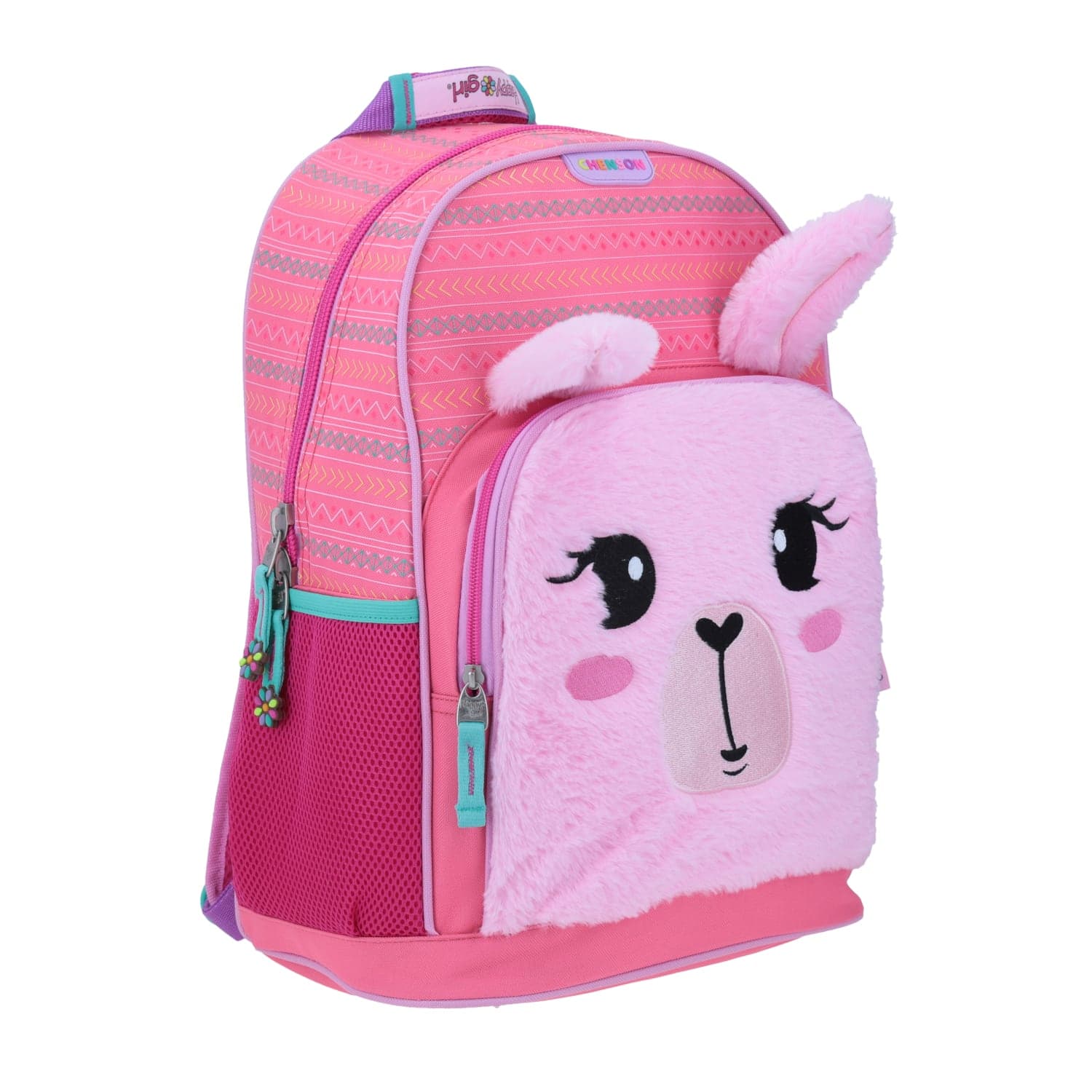 Mochila escolar para niña Happy Girl by Chenson color rosa con porta tablet 4