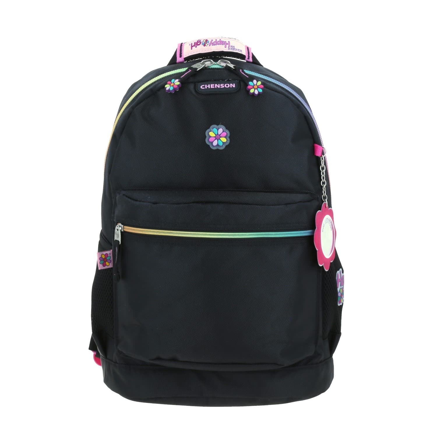 Mochila escolar para niña Happy Girl by Chenson color negro con tablet