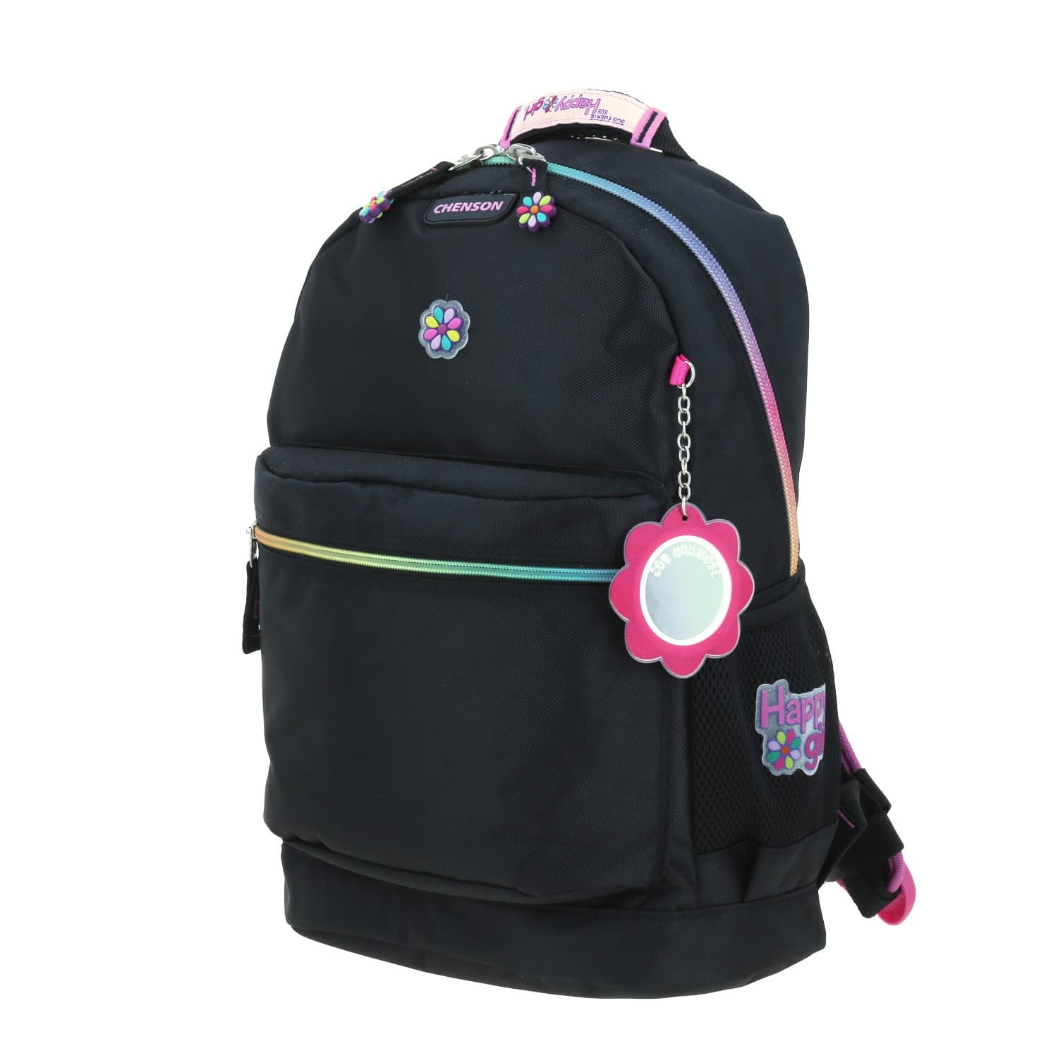 Mochila escolar para niña Happy Girl by Chenson color negro con tablet 2