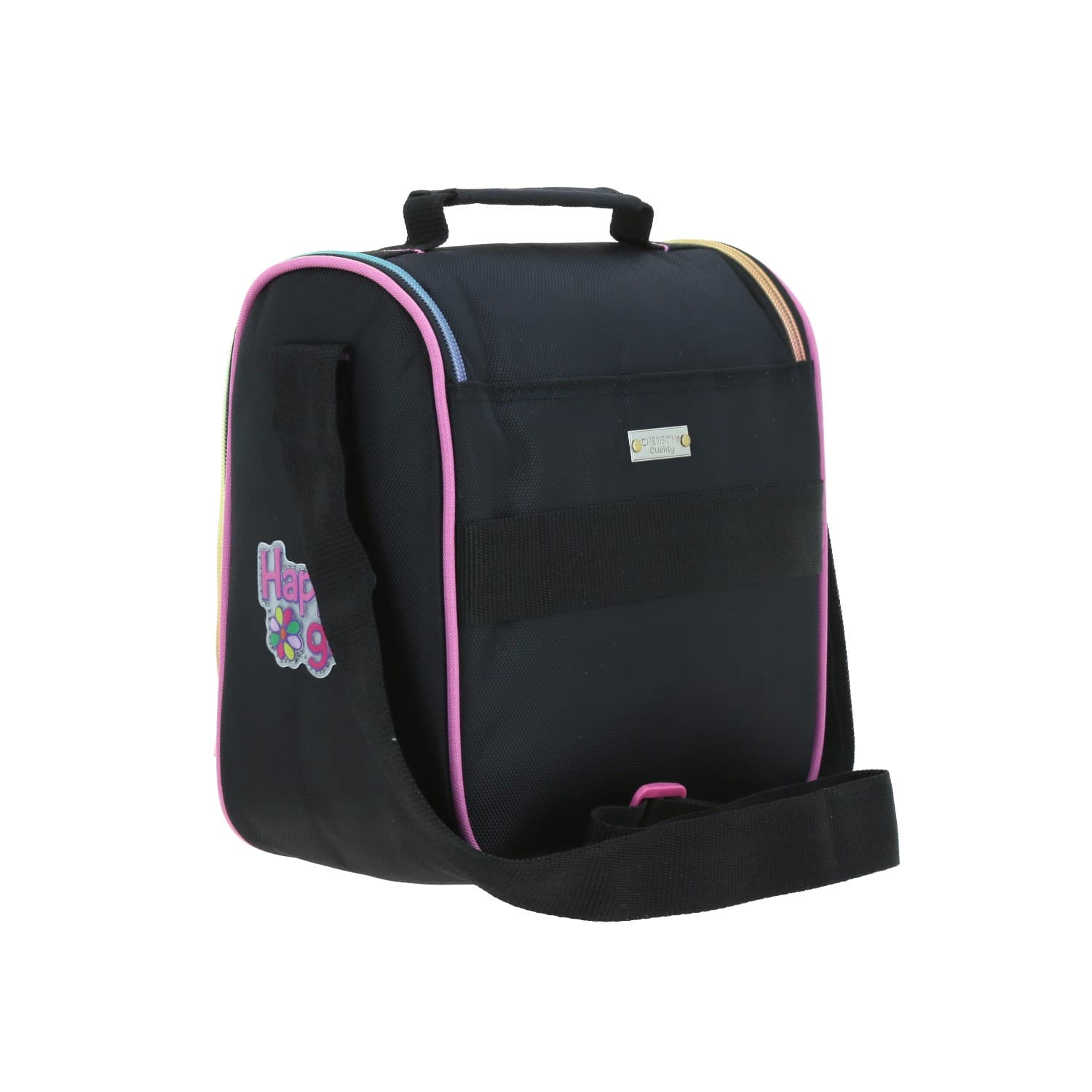 Lonchera escolar térmica Happy Girl by Chenson negra para niña 3