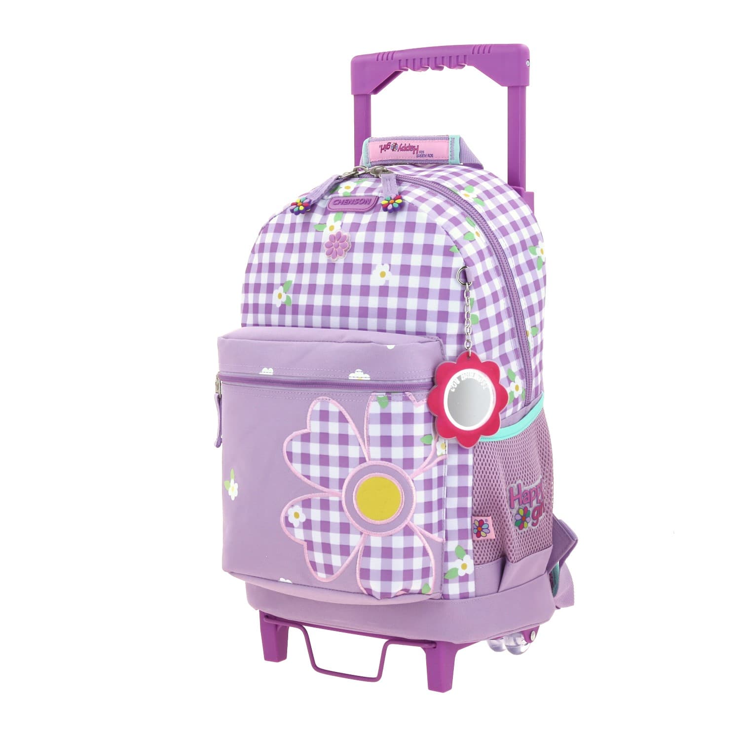 Mochila con Ruedas Happy Girl Violeta para Niña - Diversión y Seguridad 2