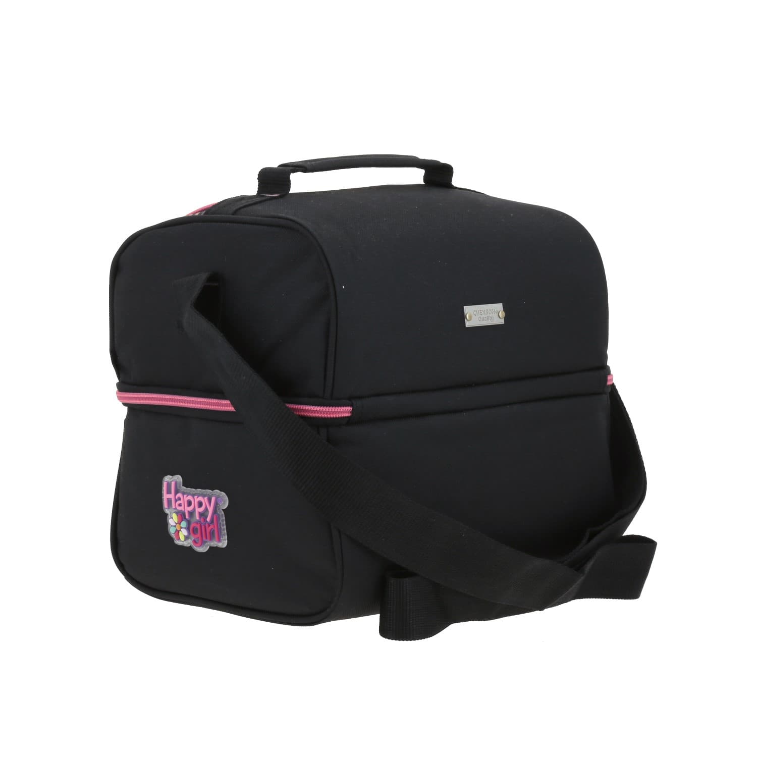 Lonchera escolar térmica Happy Girl negra para niña - Doble compartimento 3