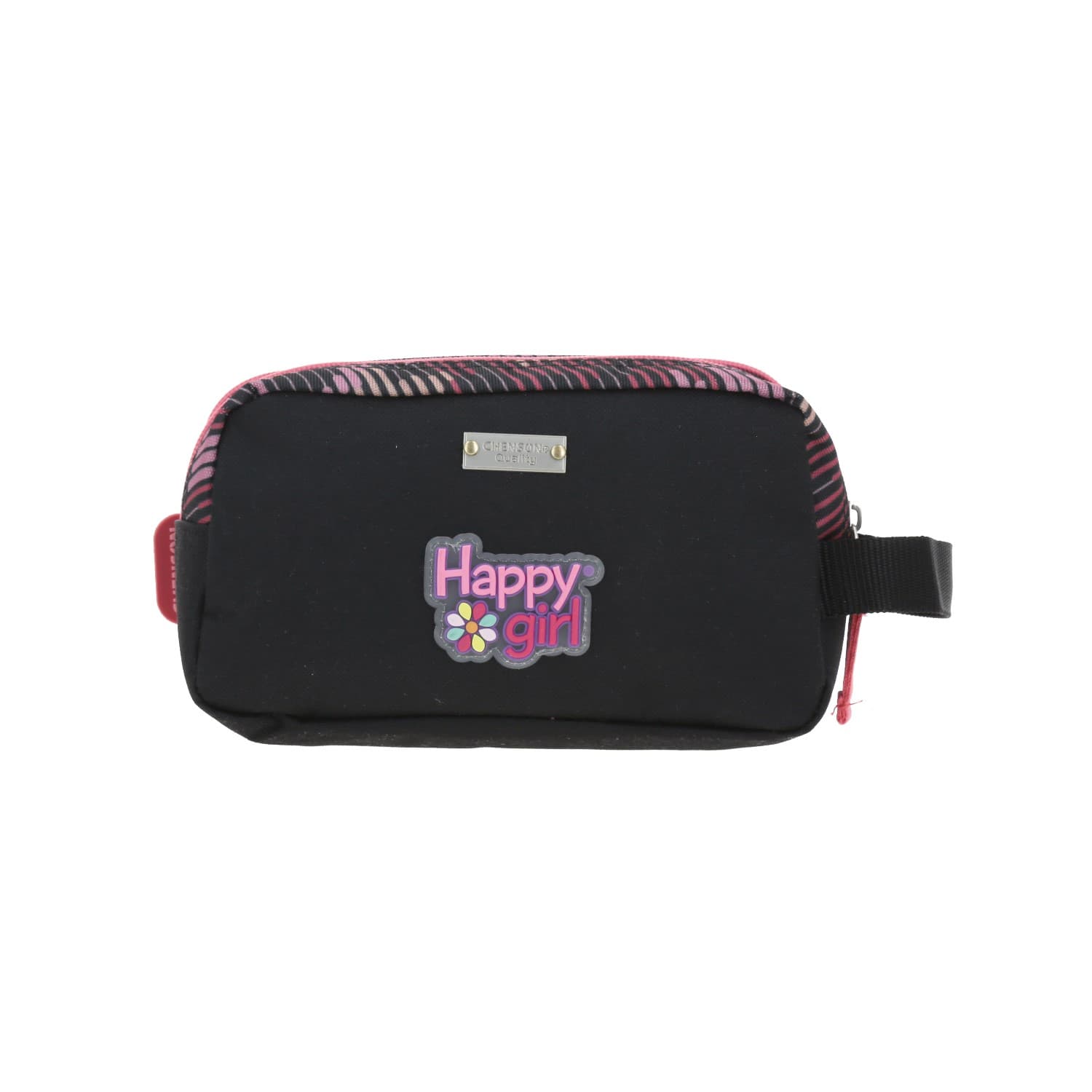Lapicera escolar para niña Happy Girl by Chenson color negro con doble compartimento 4