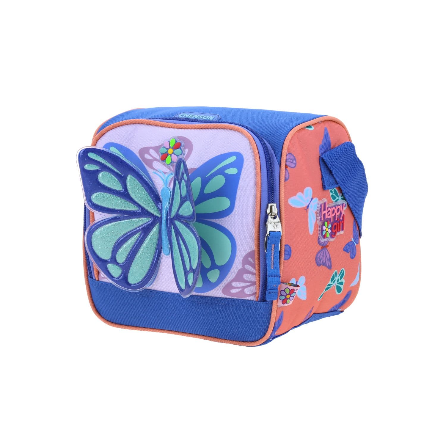 Lonchera escolar para niña Happy Girl by Chenson color azul térmica 2