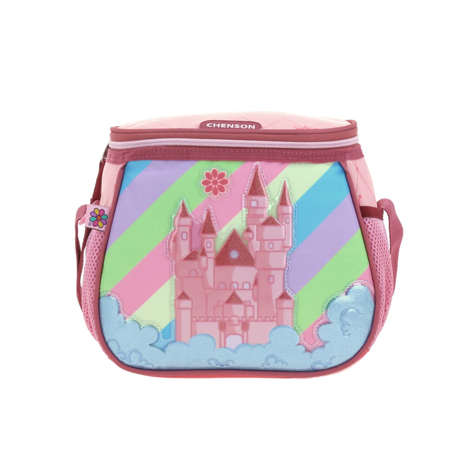 Lonchera escolar Happy Girl by Chenson rosa con forro térmico